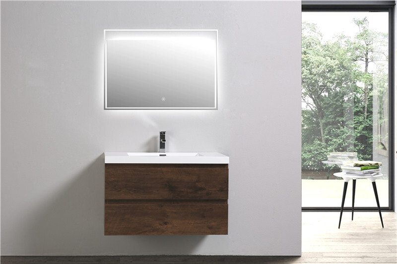 BOHEMIA LINA 36″ WALL MOUNTED BATH VANITY WITH REINFORCED ACRYLIC SINK MOB36
