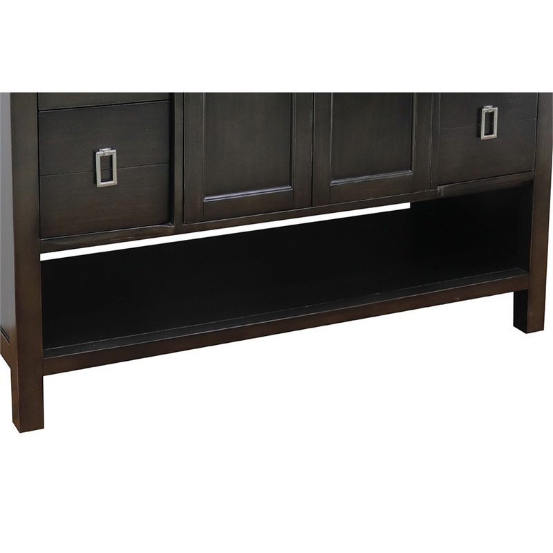 Monterey 49″ Oval Sink Solid Wood Vanity in Silvery Brown/Black Galaxy