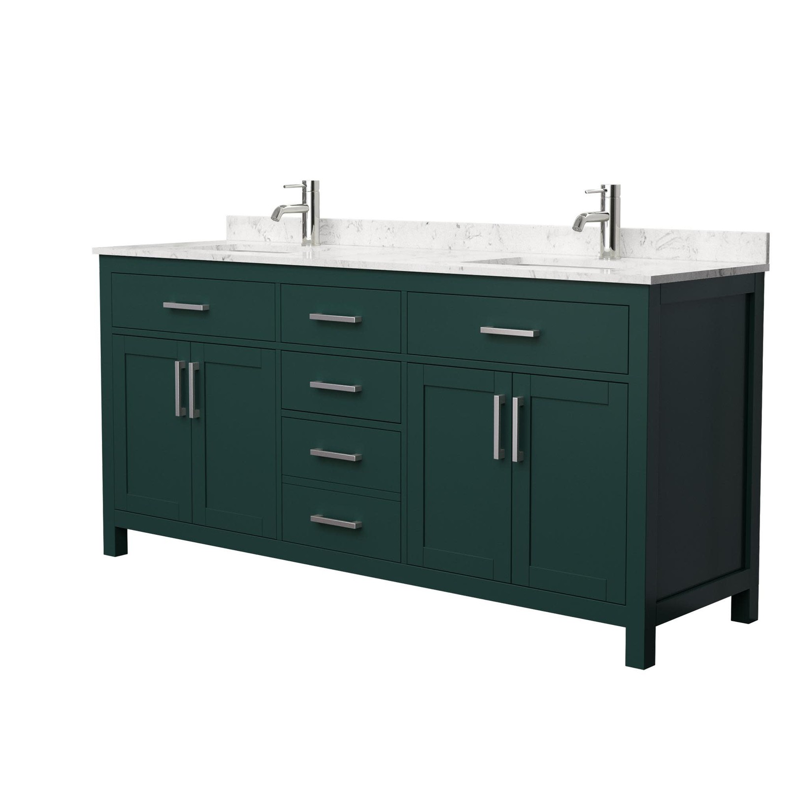 Wyndham Collection WCG242472D-UNSMXX Beckett 72″ – Green / Carrara Cultured