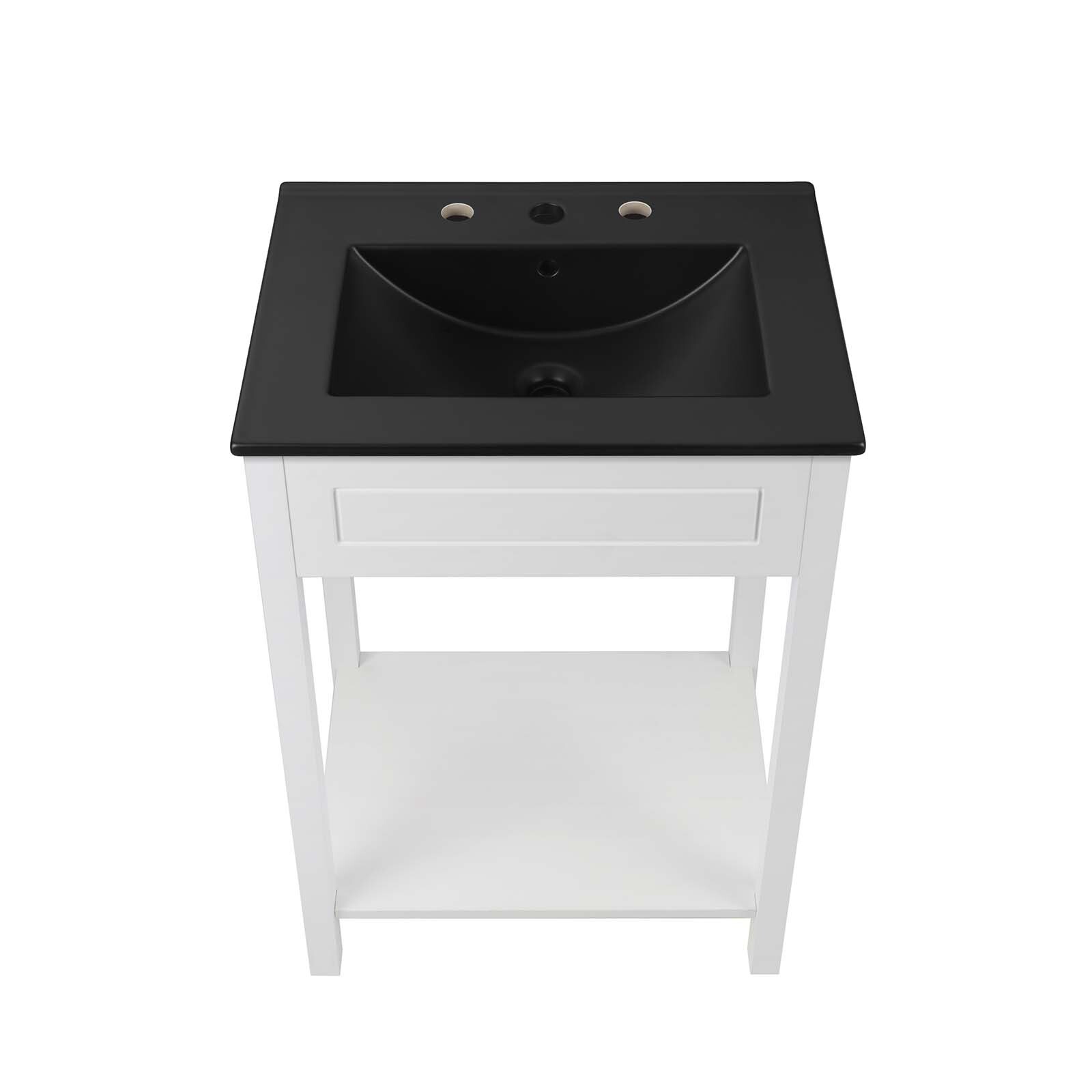 Modway Altura 24″ Bathroom Vanity in White Black