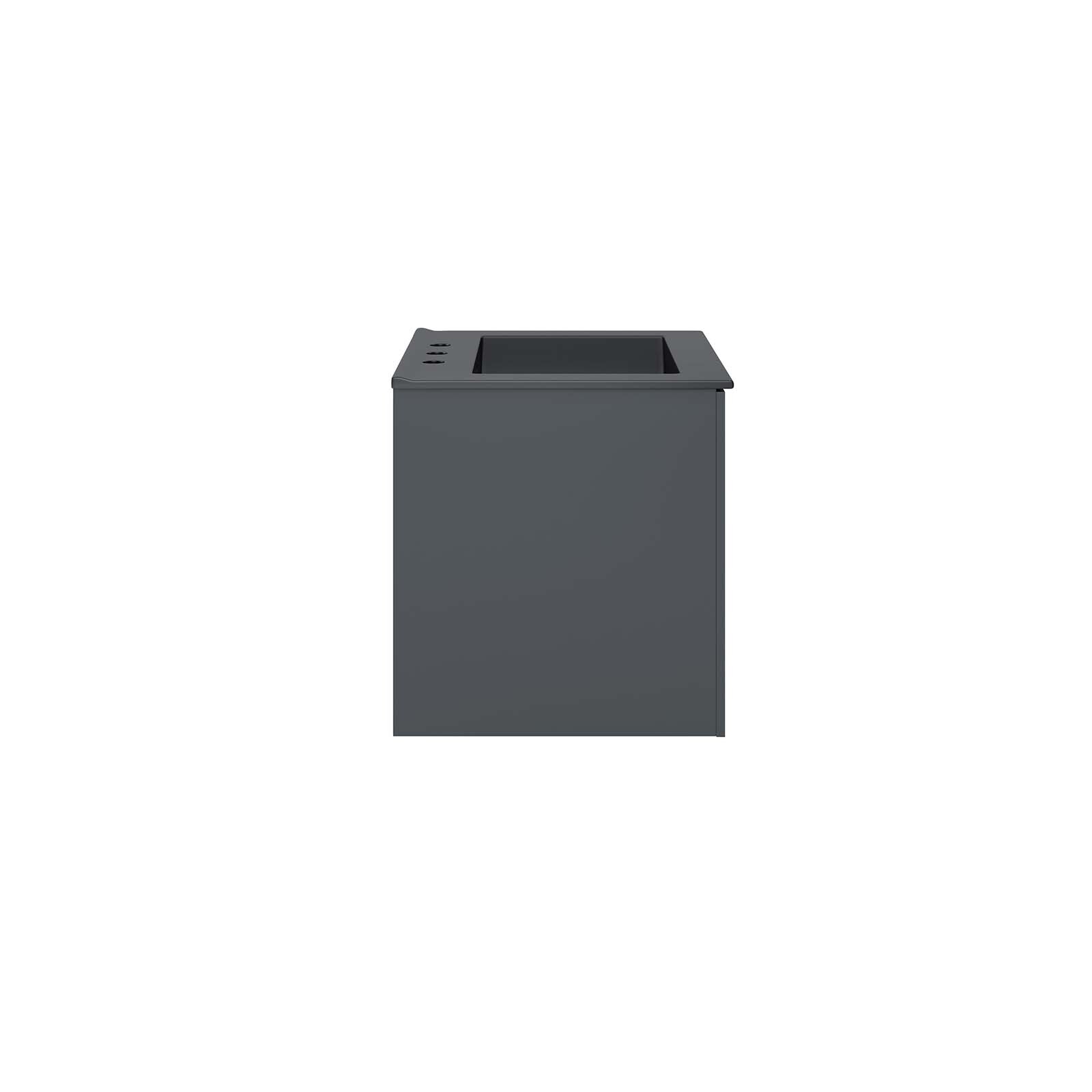 Modway Vitality 24″ Wall-Mount Bathroom Vanity in Gray Black