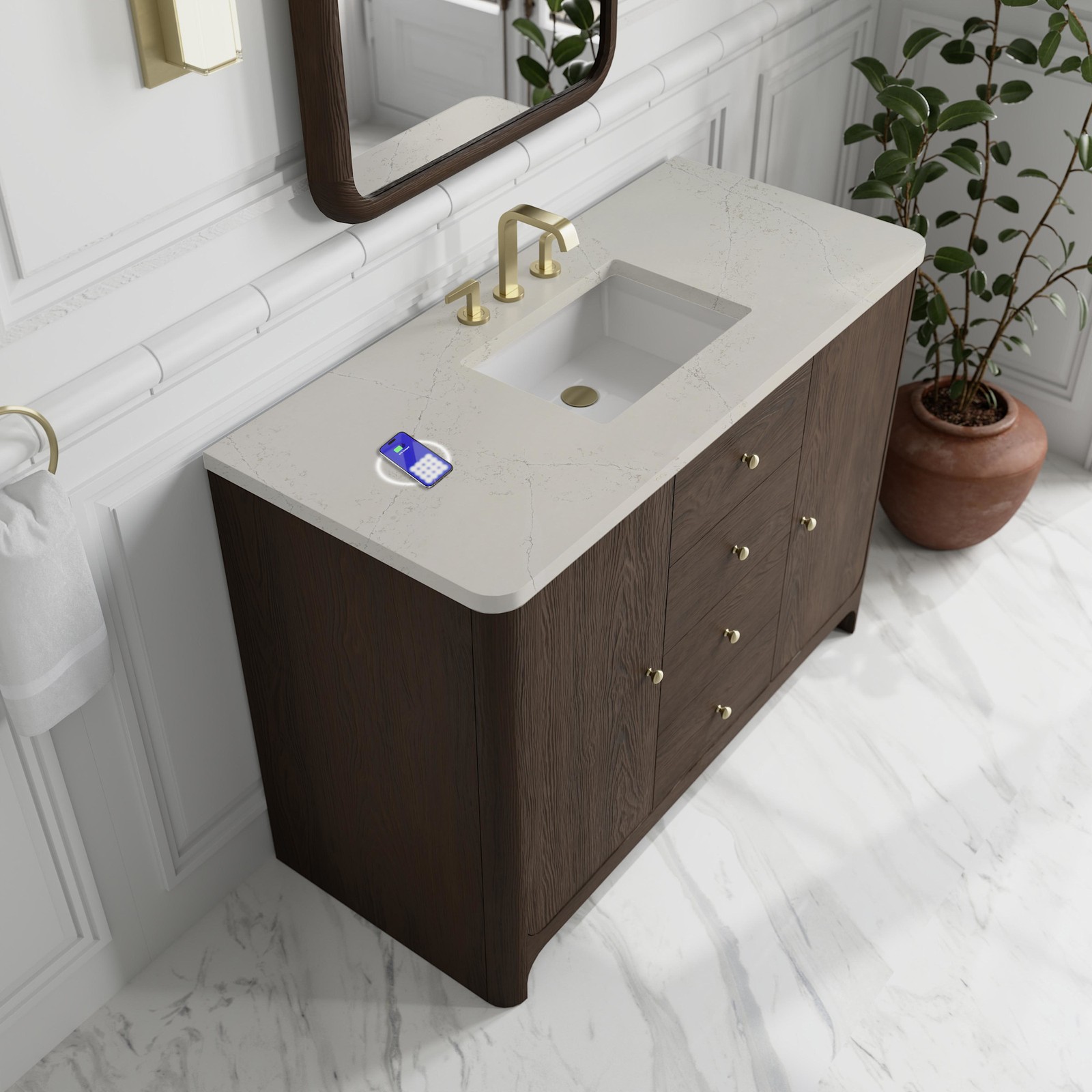 James Martin Vanities D125-V48-FSFR Gracyn 48″ – Sable