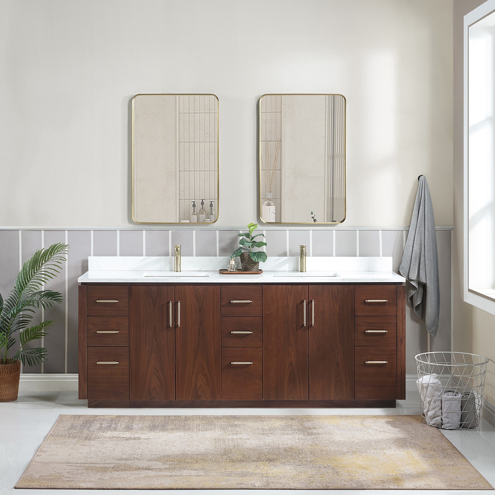 Miseno MV-NM-705784 San 84″ – Natural Walnut / White Grain