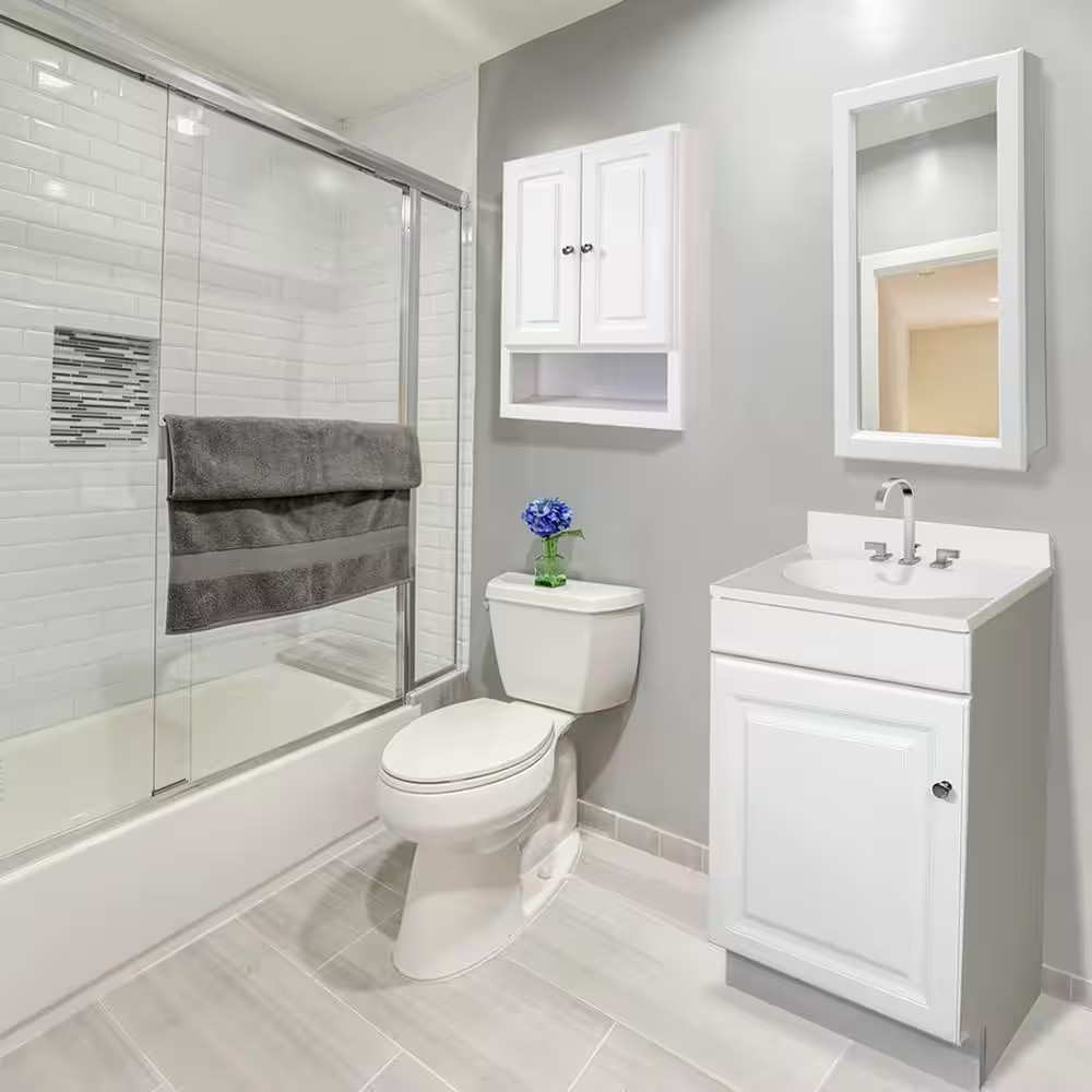 Wyndham 18 In. 1-Door Bath Vanity Cabinet Only in White (Ready to Assemble)
