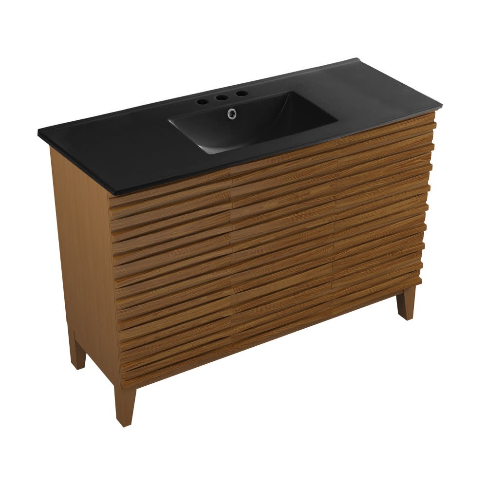 Swiss Madison SM-BV557-3 Cascade 48″ – Black Oak / Matte Black