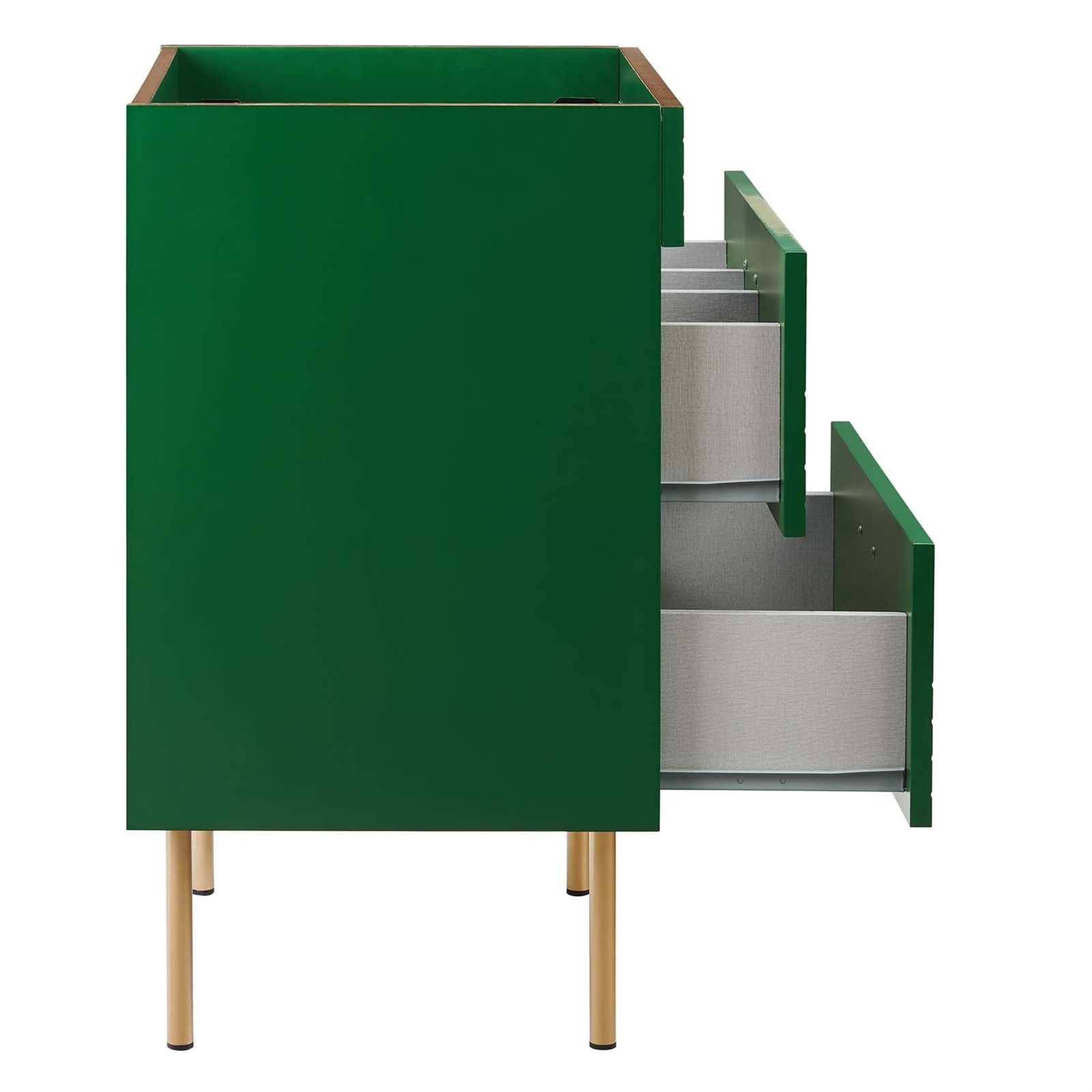 Modway Daybreak 23.5″ Particleboard MDF Wood and Metal Bathroom Vanity in Green