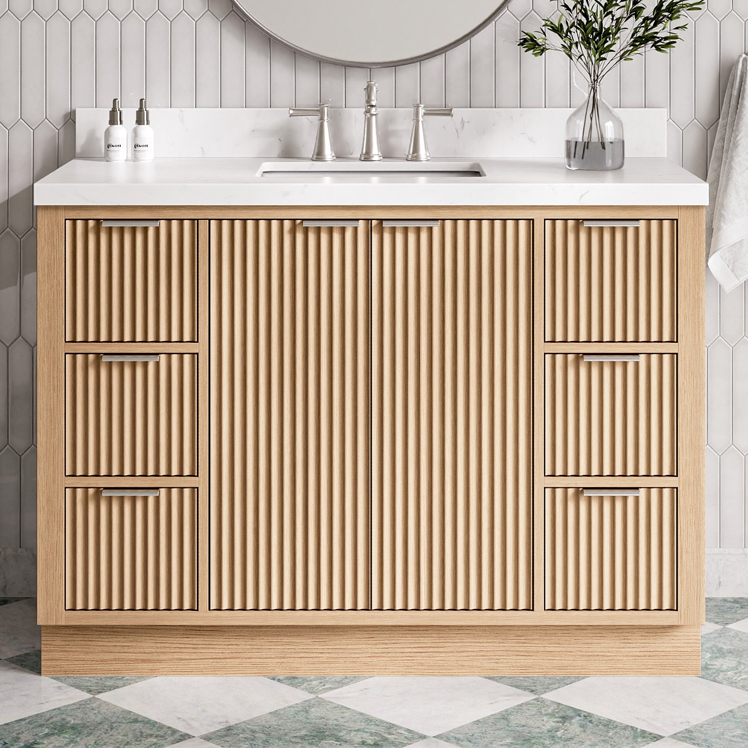 Ariel P48-BC Milan 48″ Single – Warm White / Brushed Nickel Hardware