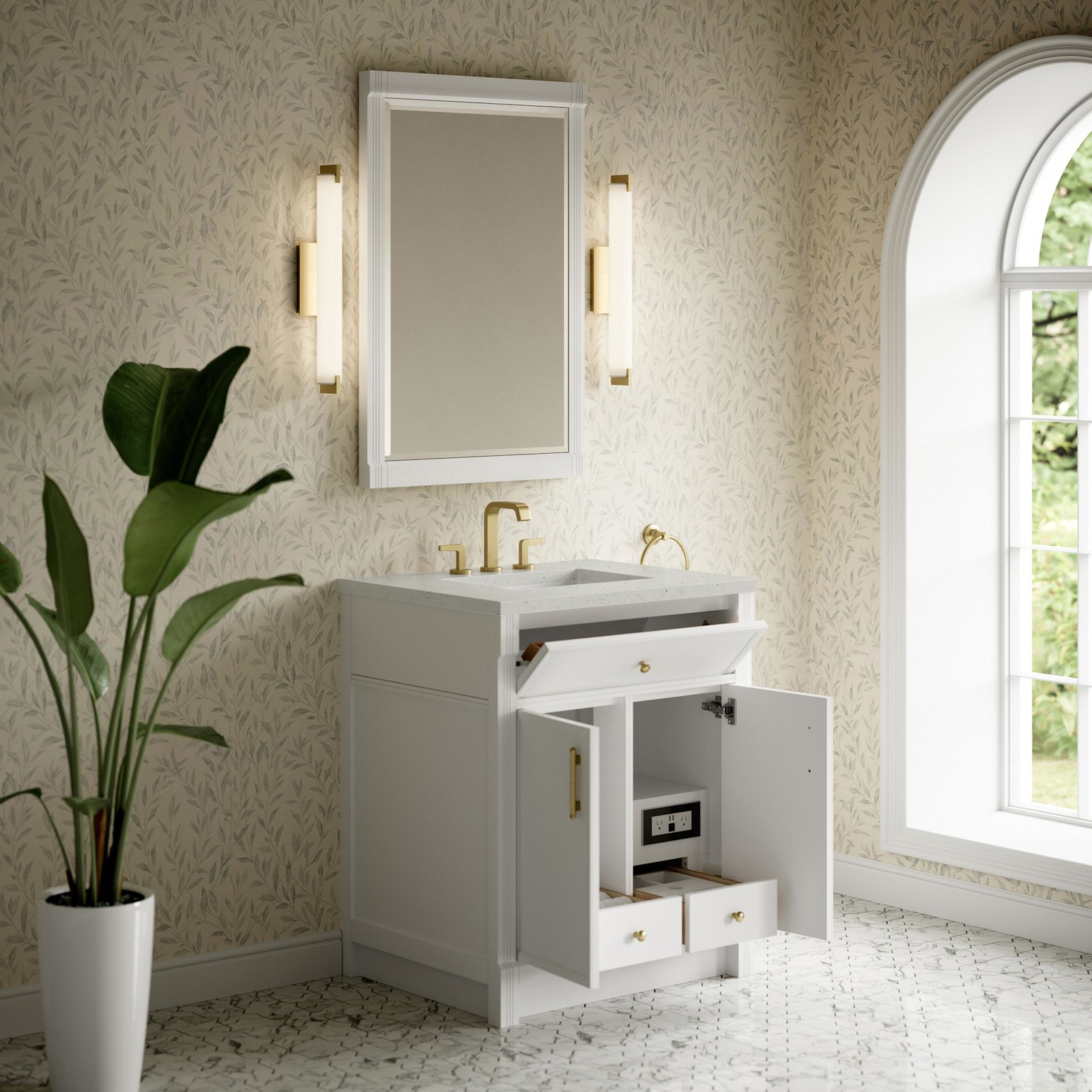 James Martin Vanities 660-V30-3LDL Bellshire 30″ – White