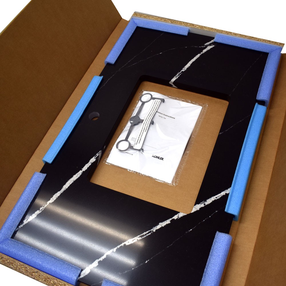 NEW Kohler K-28250-EMQ 37″ Quartz Vanity Top Bathroom w/Rectangular Cutout