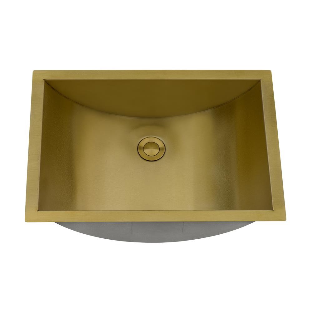 Ruvati 18 x 12 inch Brushed Stainless Steel Rectangular Bathroom Sink…