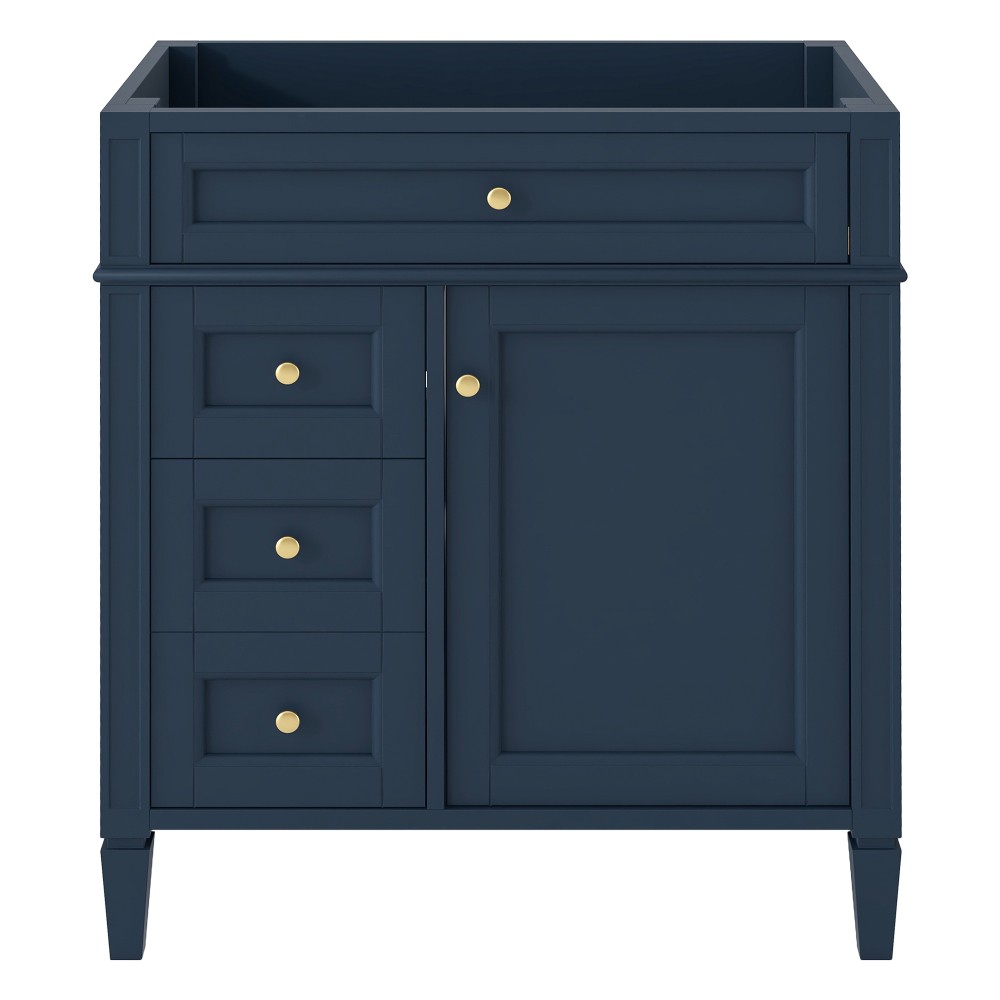 Vanity with no sink Two drawers One pull-out drawer
