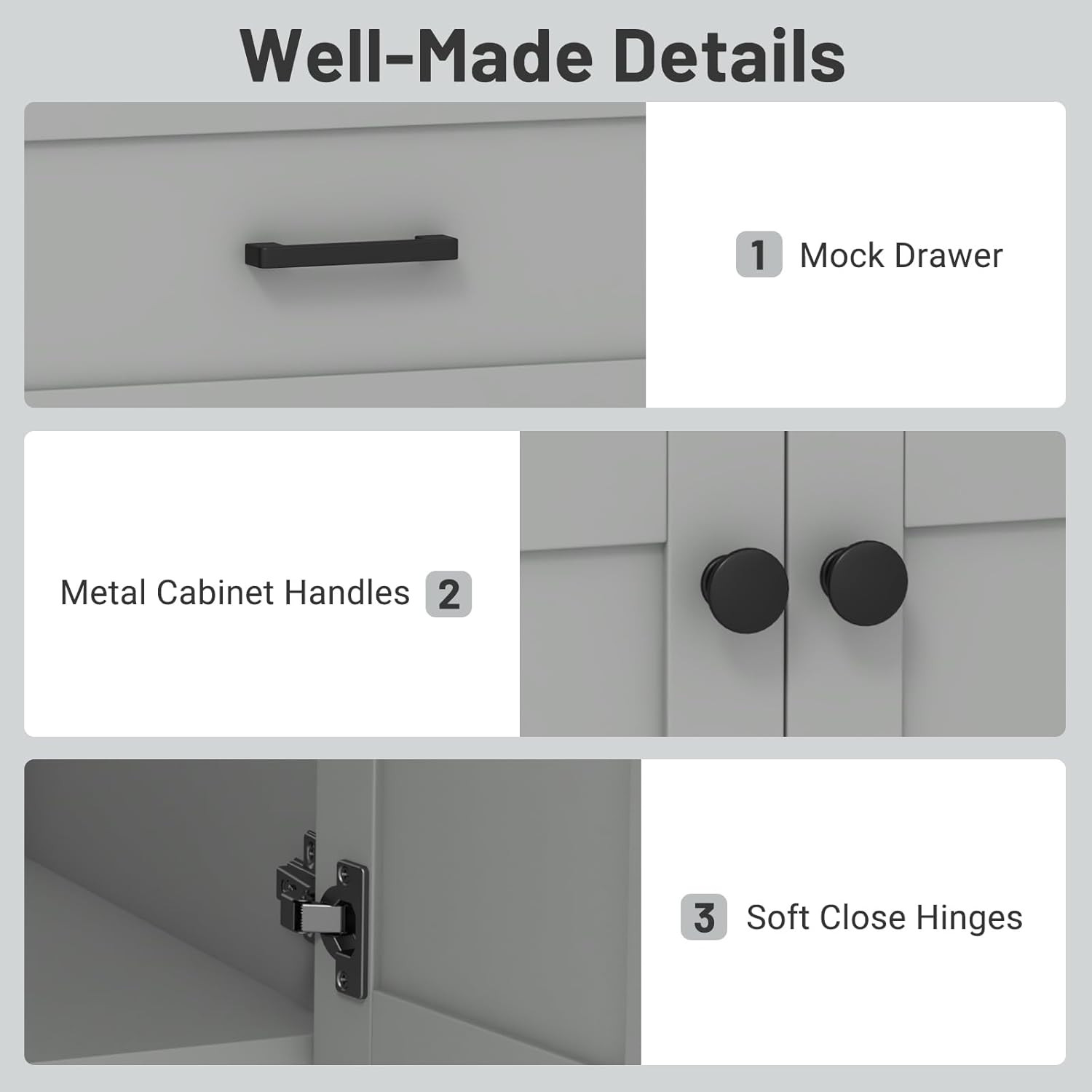 Modern 24” Bathroom Vanity with Undermount Sink & Storage Cabinet Combo