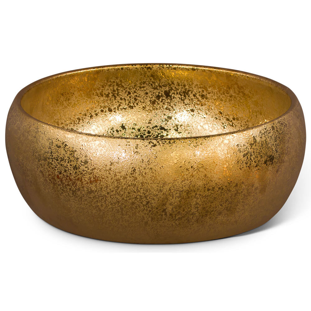 US Seller – 15in Gold Textured Oriental Porcelain Basin