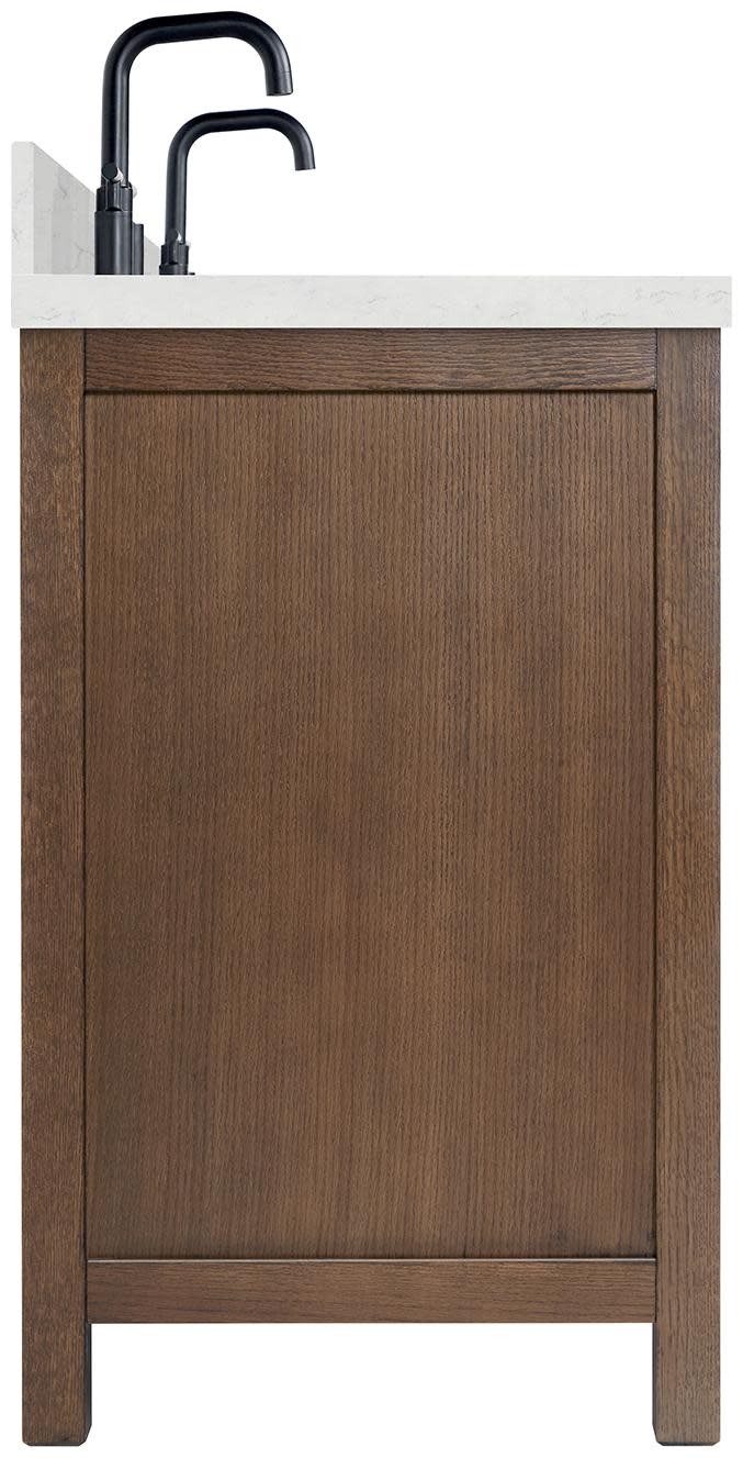 Ariel A060DCQRVO Cambridge 60″ – Brown Oak / Carrara White Quartz / Satin Brass