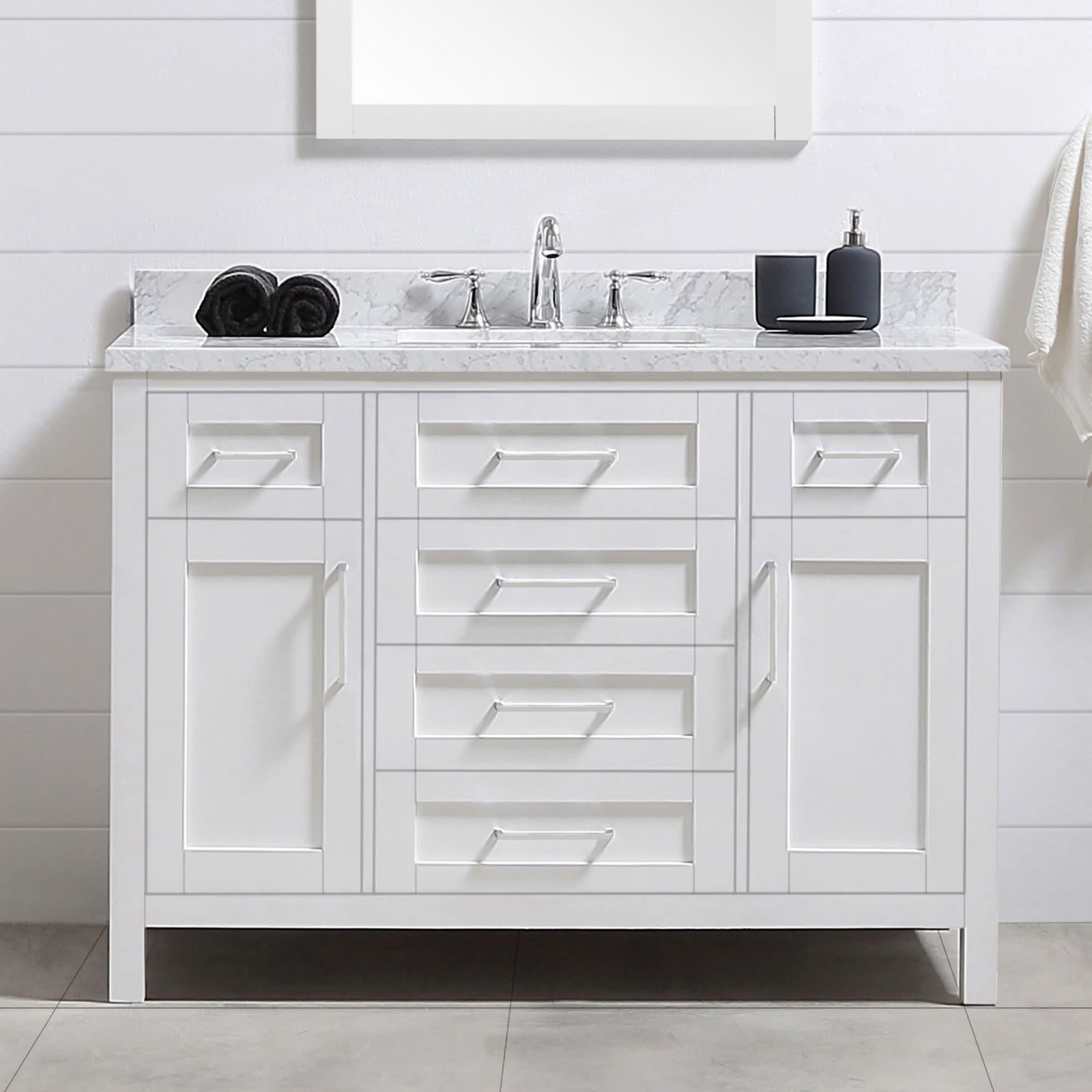 Miseno MV-TAHO48-15VVA Tahoe 48″ – White / White Carrara Marble