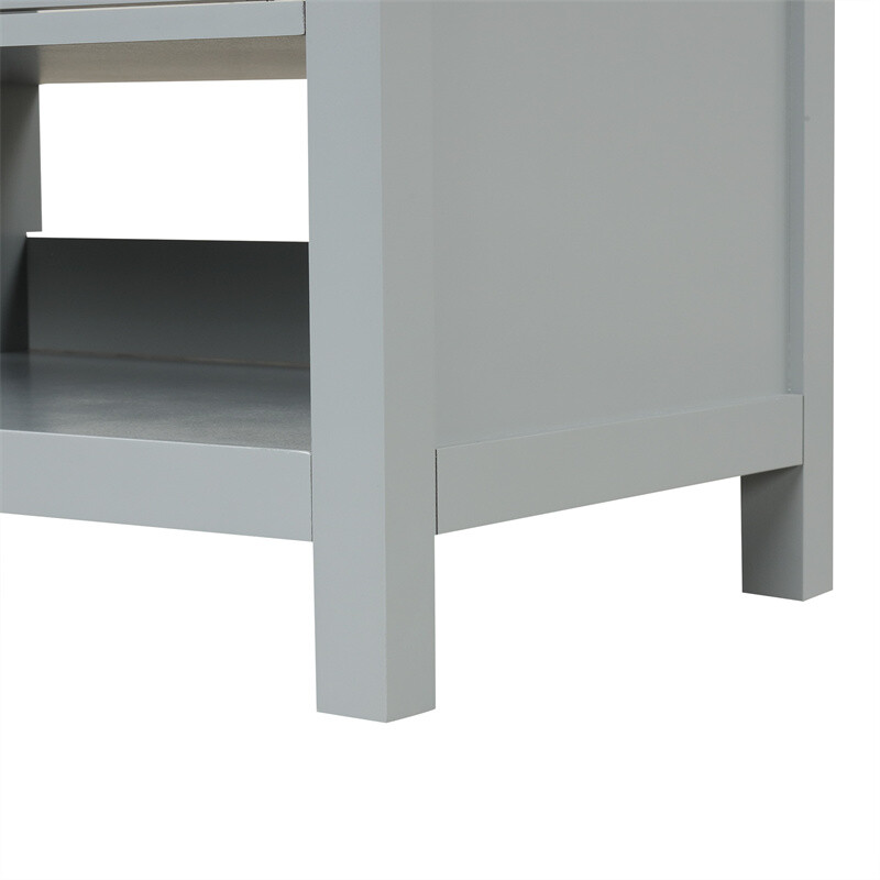 36″ Gray Bathroom Vanity with Sink Top,Vanity Cabinet with 2 Doors & 2 Drawers