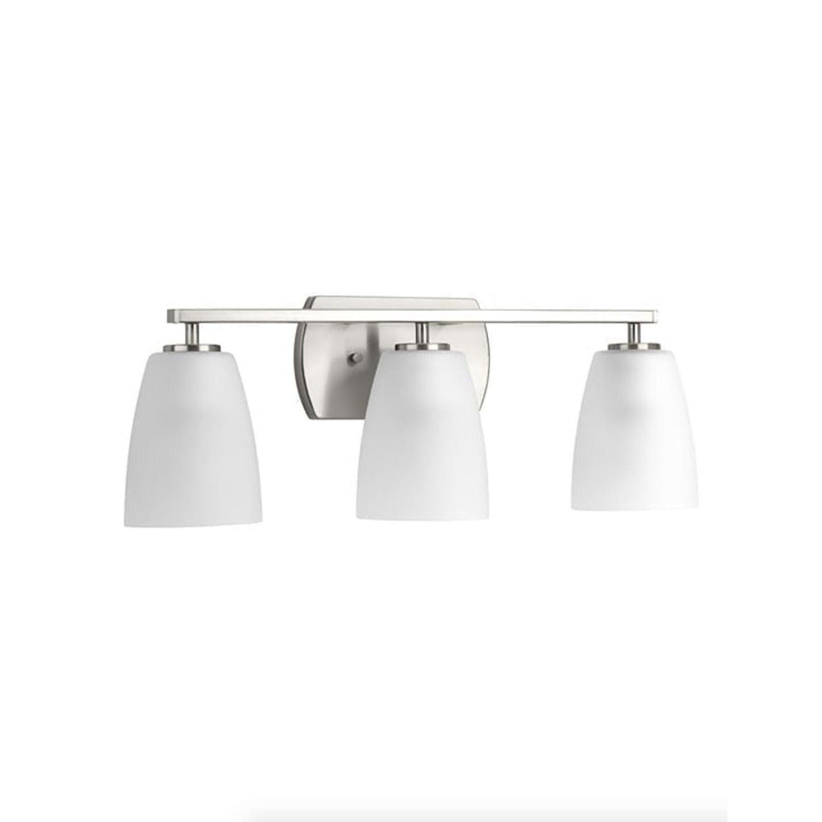 Three Light Brushed Nickle Etched Glass, Modern, Bath Vanity Light (New)