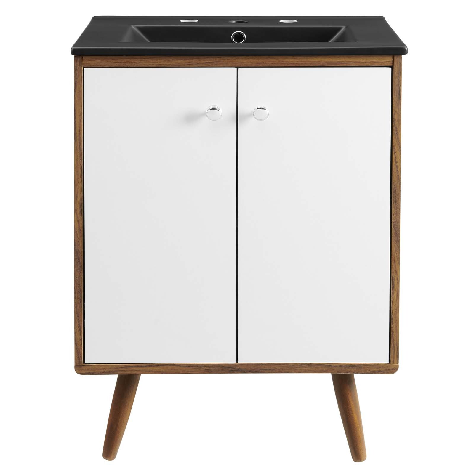 Modway Transmit 24″ Bathroom Vanity In White Black