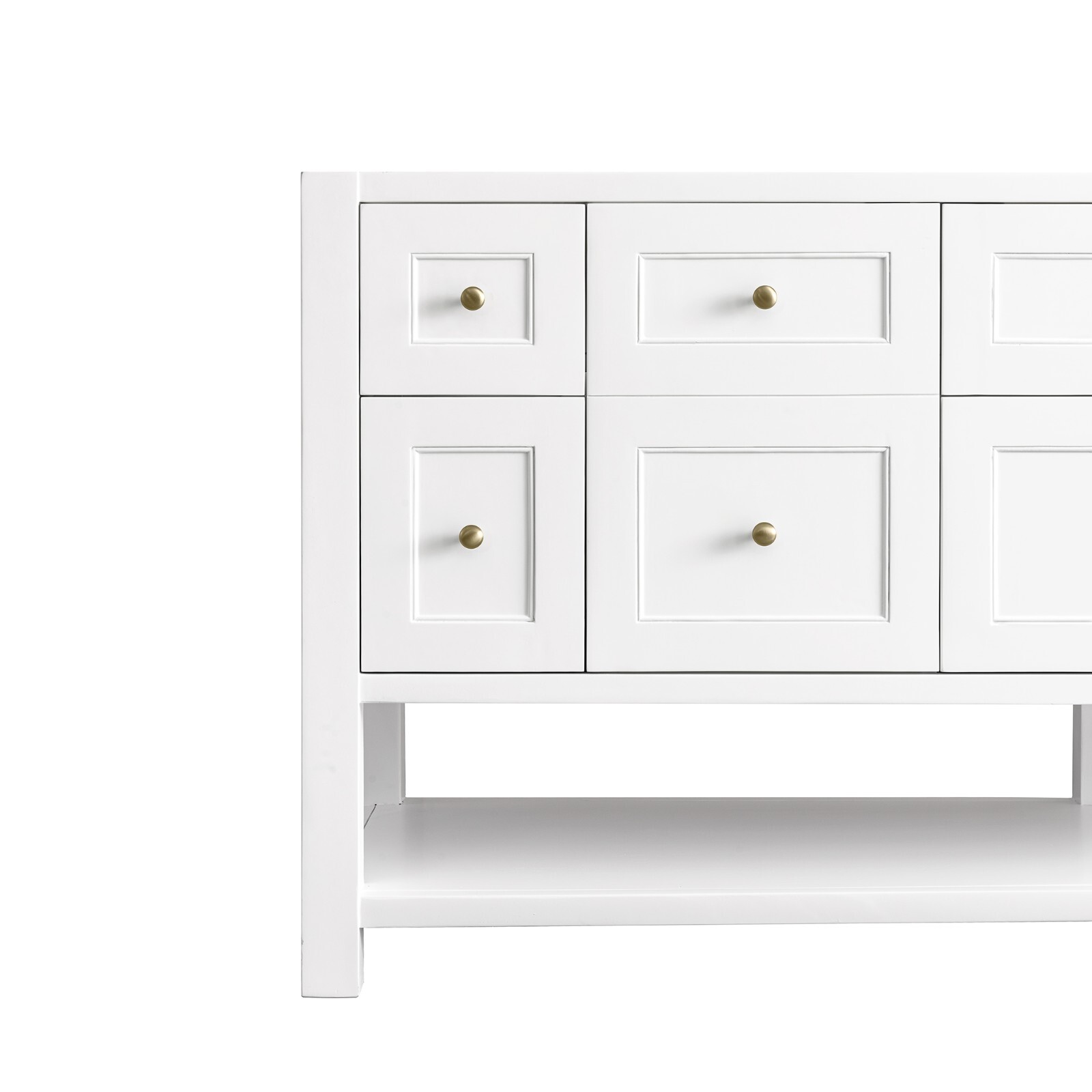 72in James Martin Breckenridge 330-V72-BW Double Vanity Base Only, Bright White