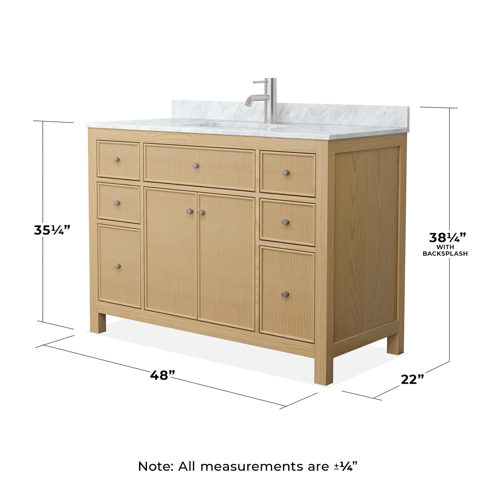 Wyndham Collection WCF9292-48S-CMUNSMXX Pendry 48″ – Tanned Oak / Brushed Nickel