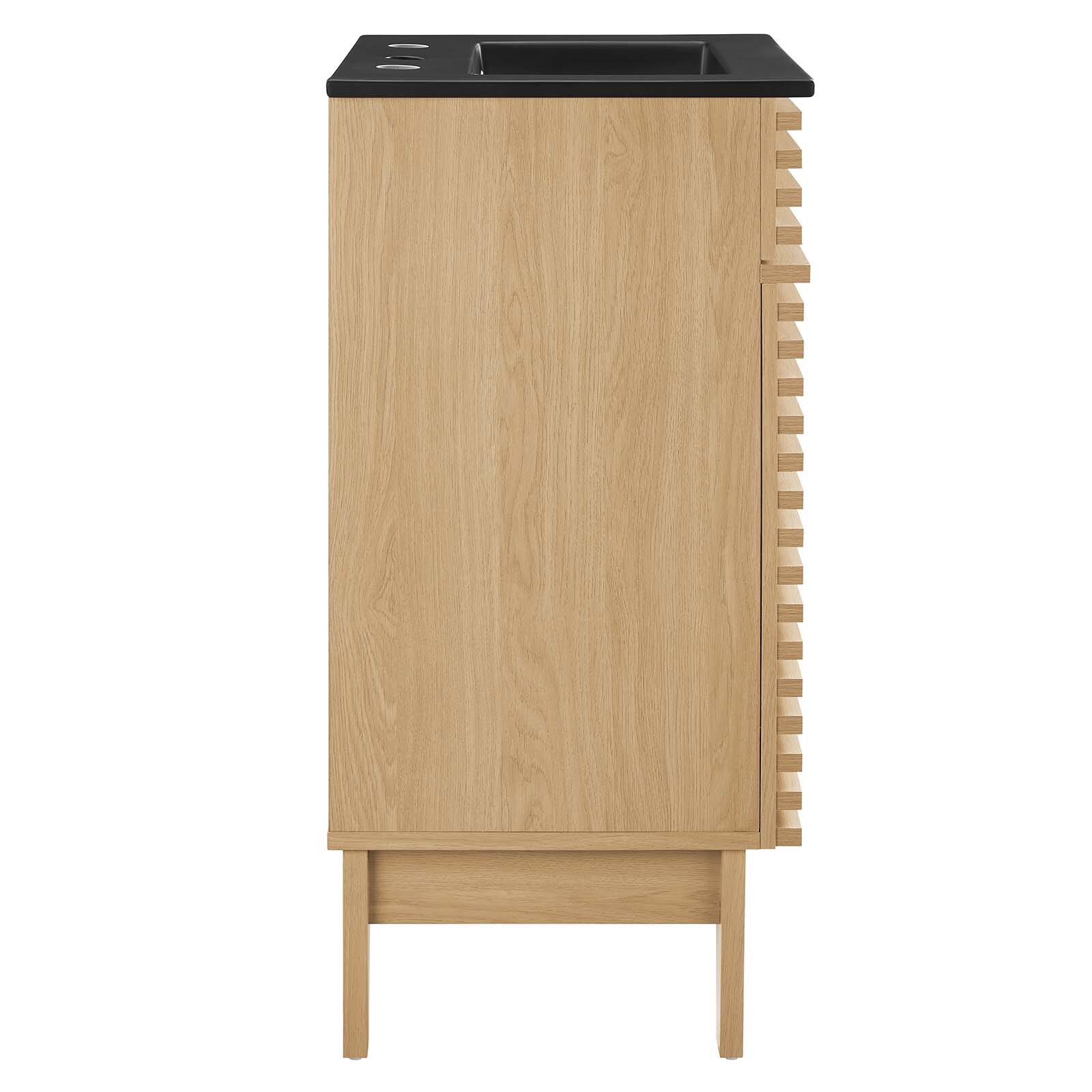 Modway Render 18″ Bathroom Vanity With Sink in Oak Black