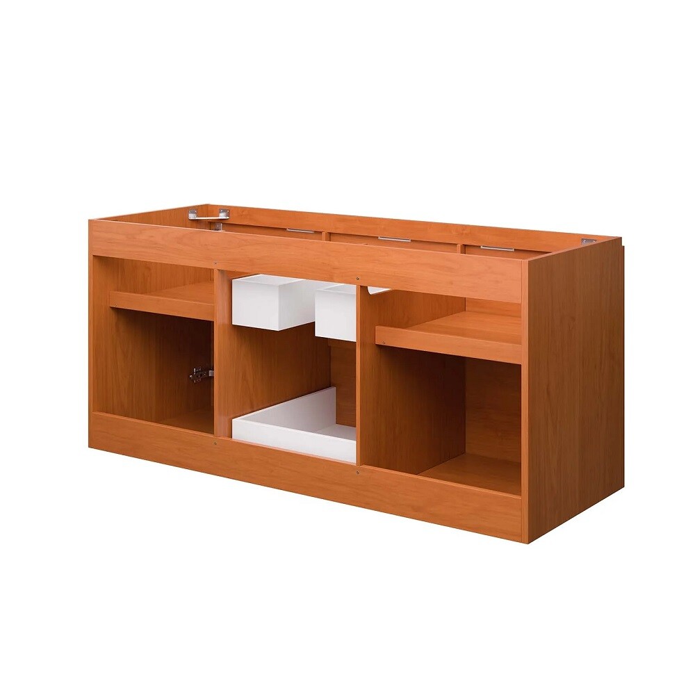 Cherry Walnut Wall-Mount floating Bathroom Vanity Cabinet (Sink NOT Included)