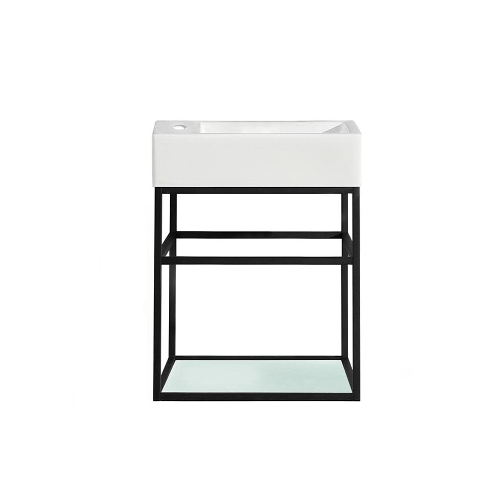 Swiss Madison SM-BV551 Pierre 20″ Wall Mounted Console Sink Set – Black