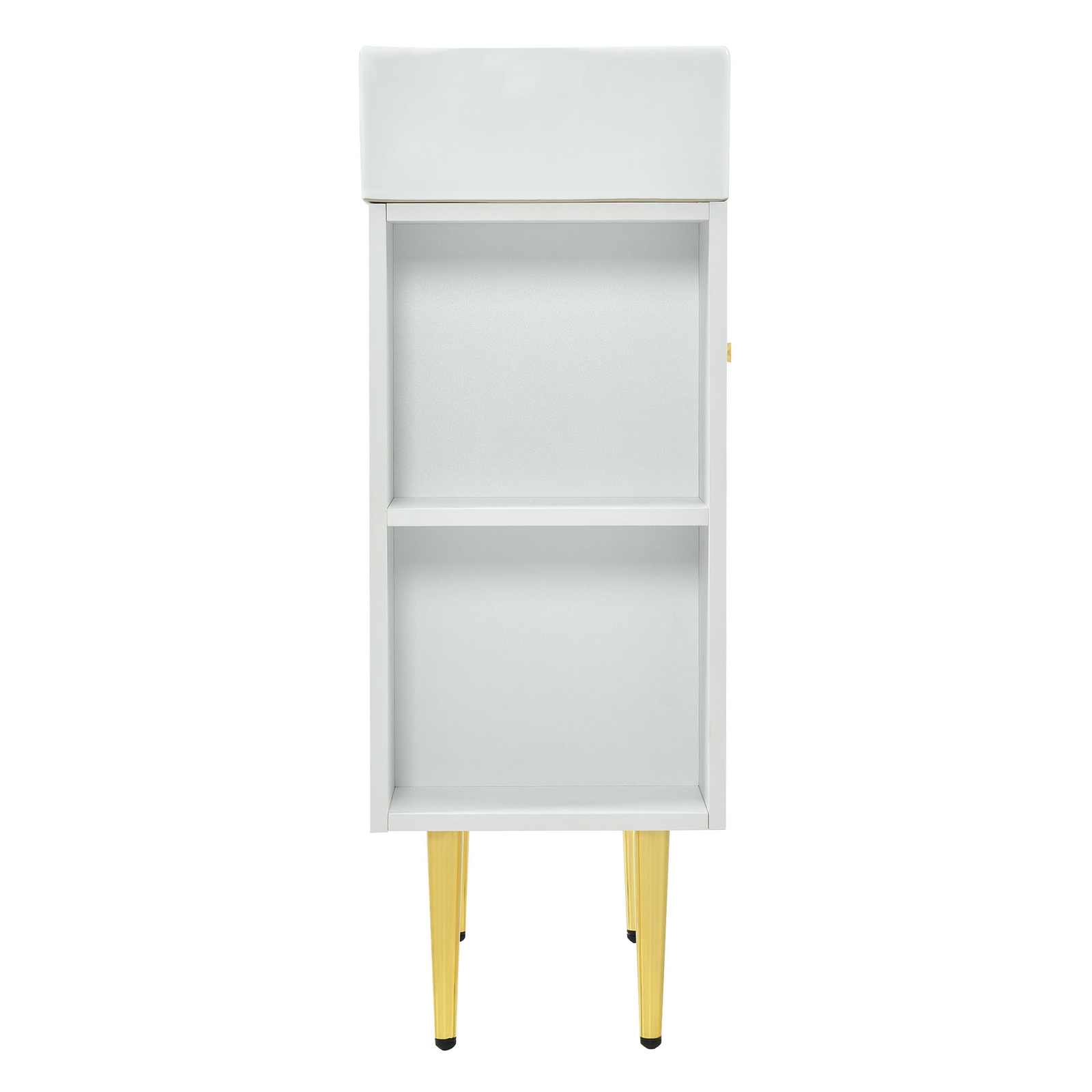 21.6″ Small Bathroom Vanity with Ceramic Sink Top with 1 Door and Side Shelves