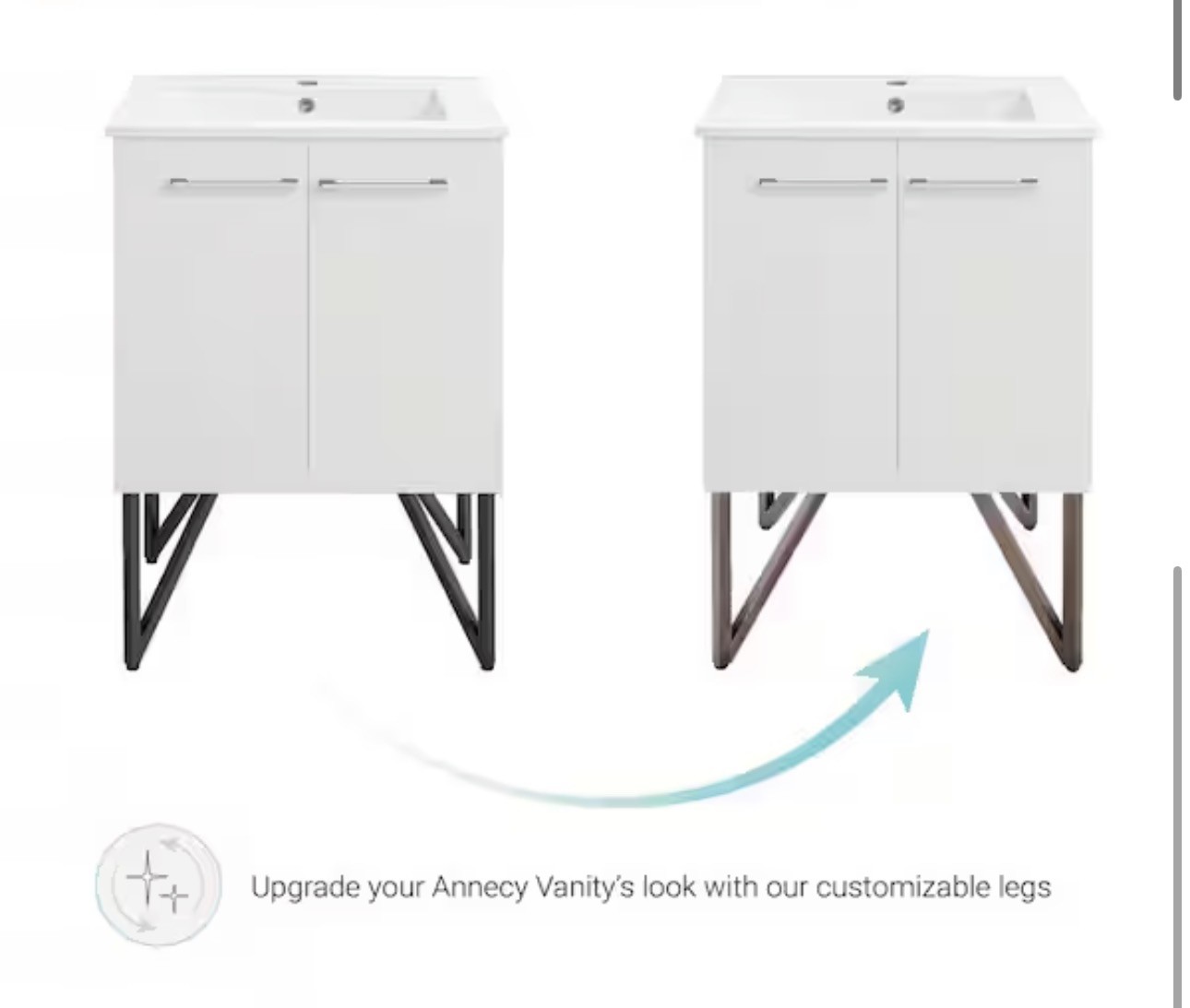 Swiss Madison SM-BV25L Annecy Vanity Legs – Bronze