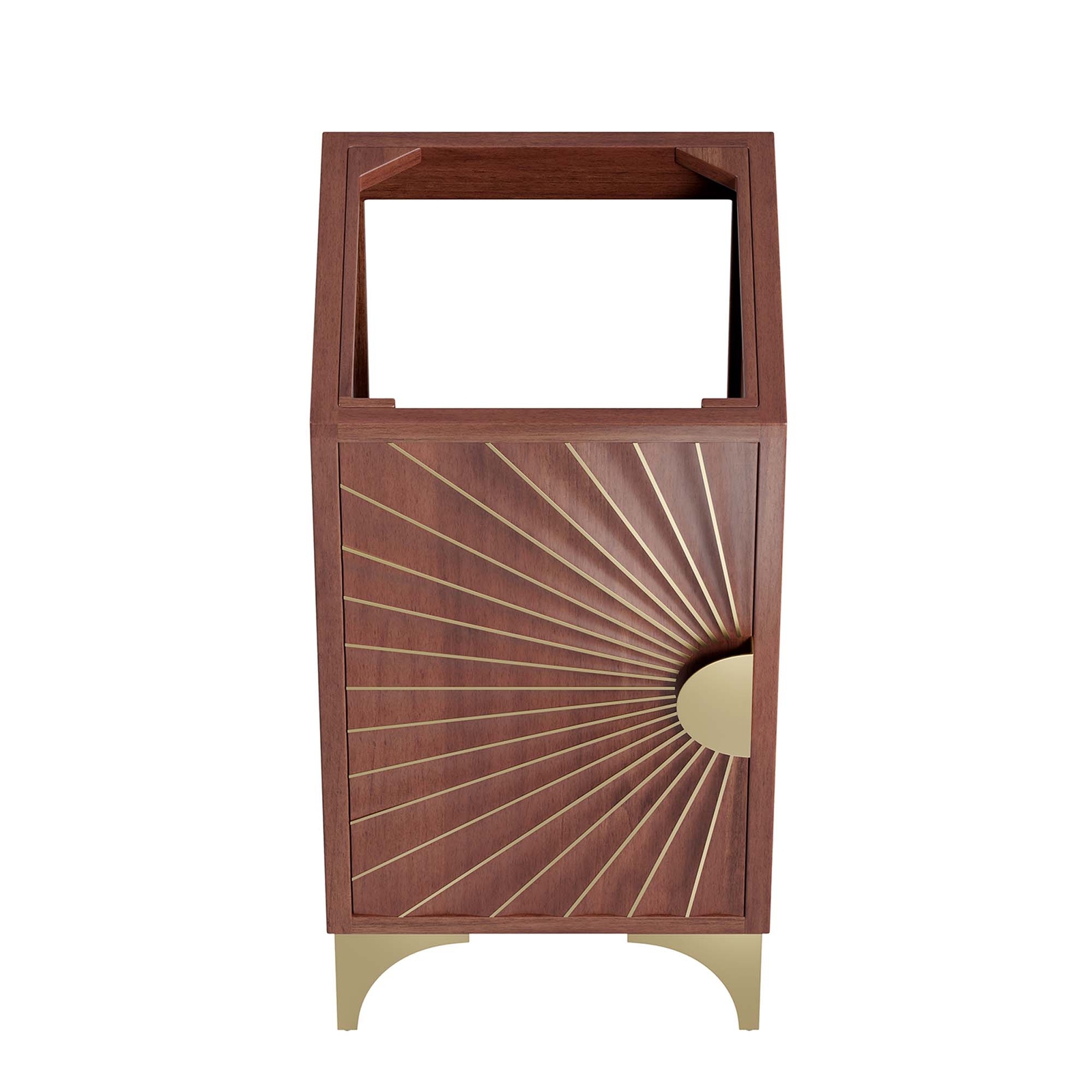 Modway Daylight 18″ Bathroom Vanity Cabinet in Walnut – Sink Basin Not Included