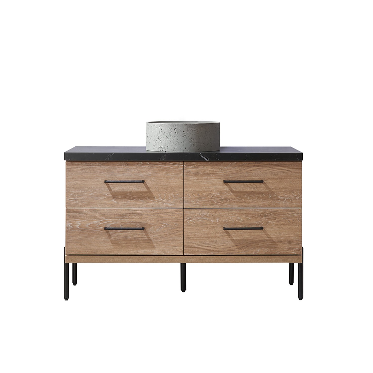 Miseno MV-NM-705148R Trento 48″ – North American Oak / Black