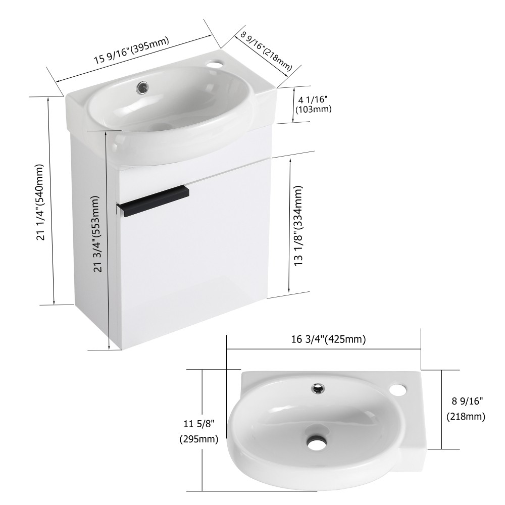Bathroom Vanity with Sink and Soft-Close Doors