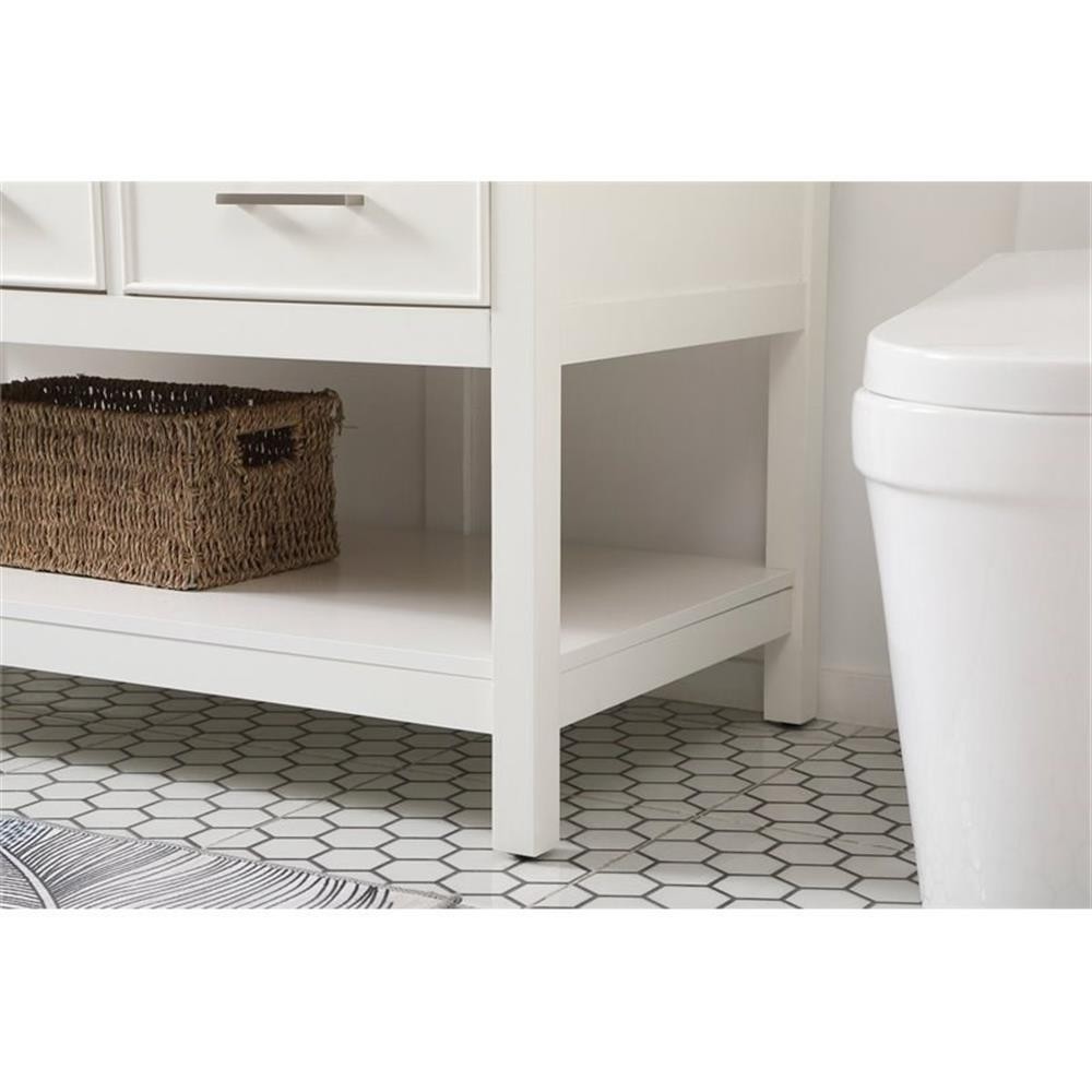 Elegant Decor Sinclaire 48″ Aluminum Alloy & MDF Single Bathroom Vanity in White