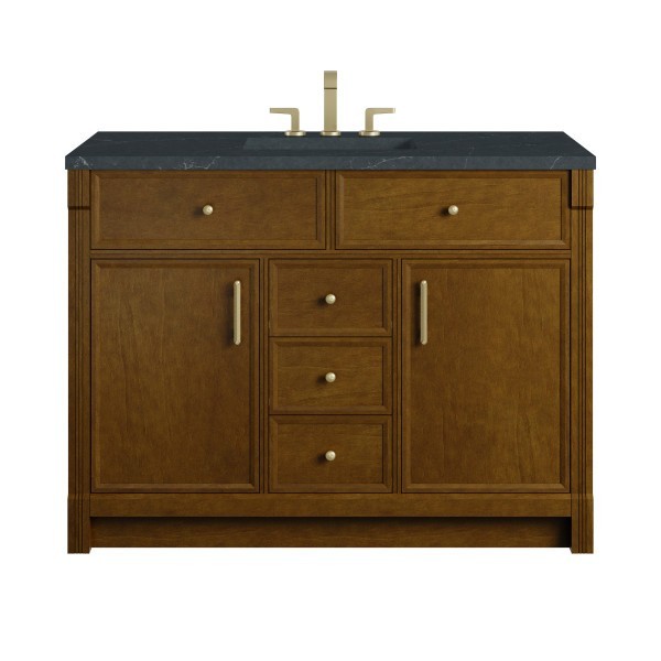48″ James Martin Bellshire 660-V48-HNO-3CSP Vanity Cabinet Charcoal SoapstoneTop