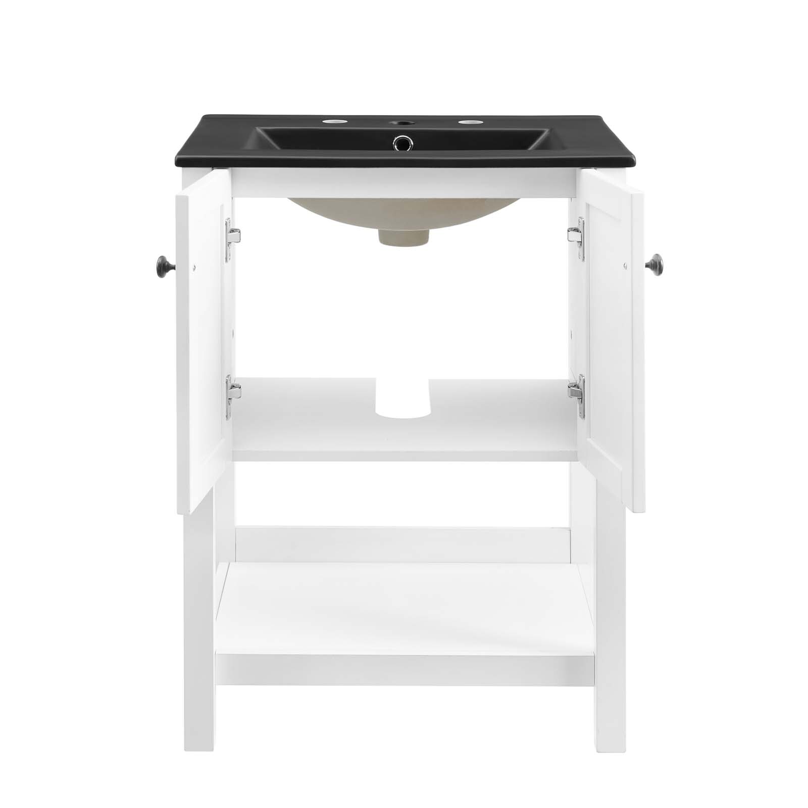 Modway Steam 24″ Bathroom Vanity With Sink in White Black