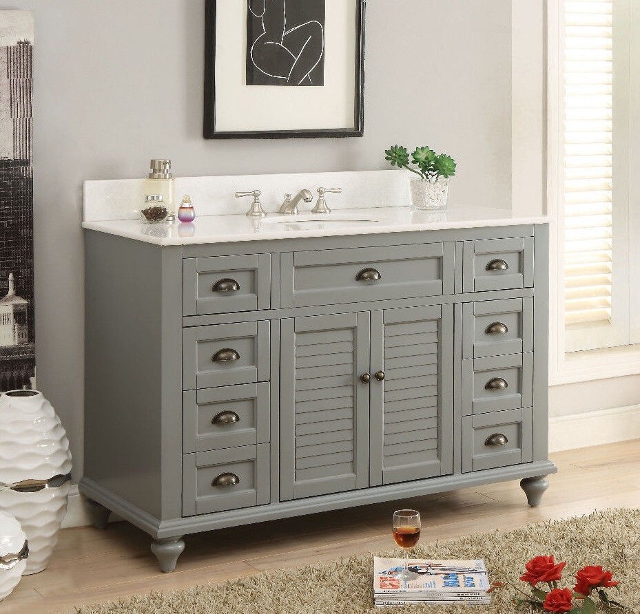 49″ Benton Collectiion Cottage Style, Grey Glennville Bathroom Vanity – 28329CK
