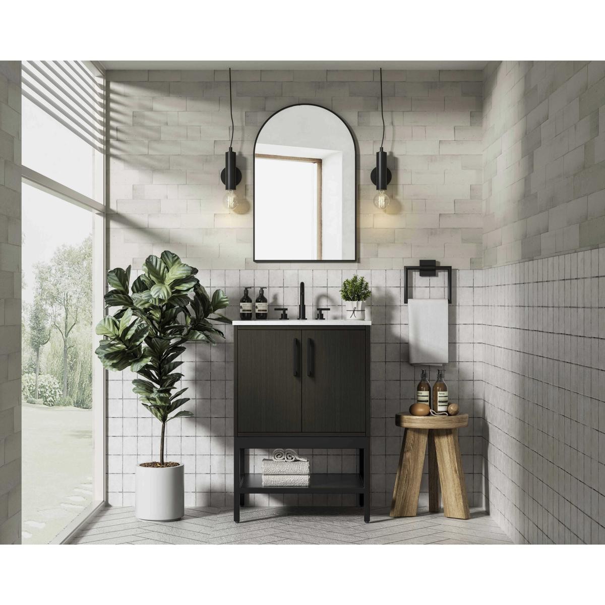 Elegant Lighting VF60724MMB Lennox Vanity Mocha Brown
