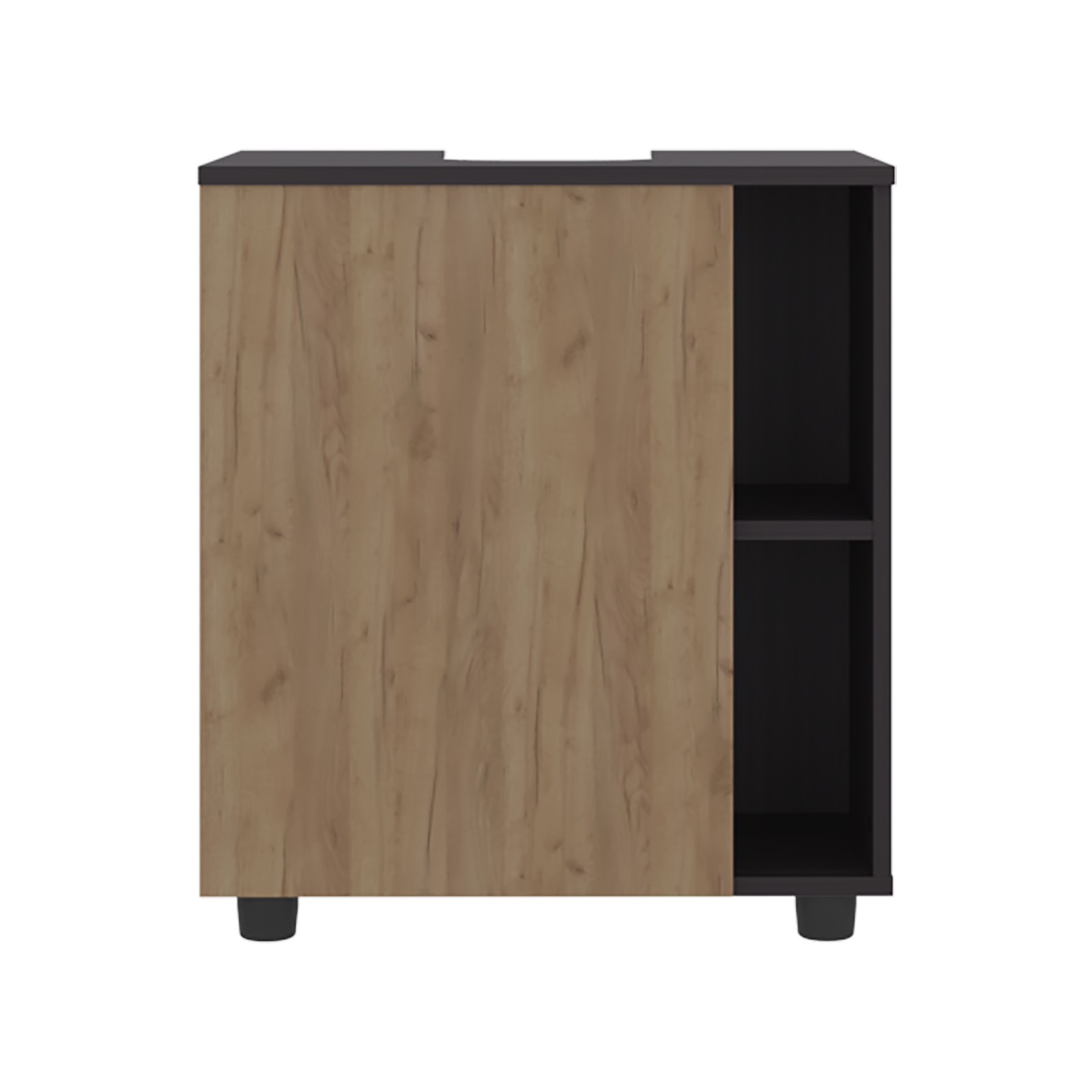 Under Sink Cabinet with Two Side Shelves, Double Doors, 22″ Freestanding