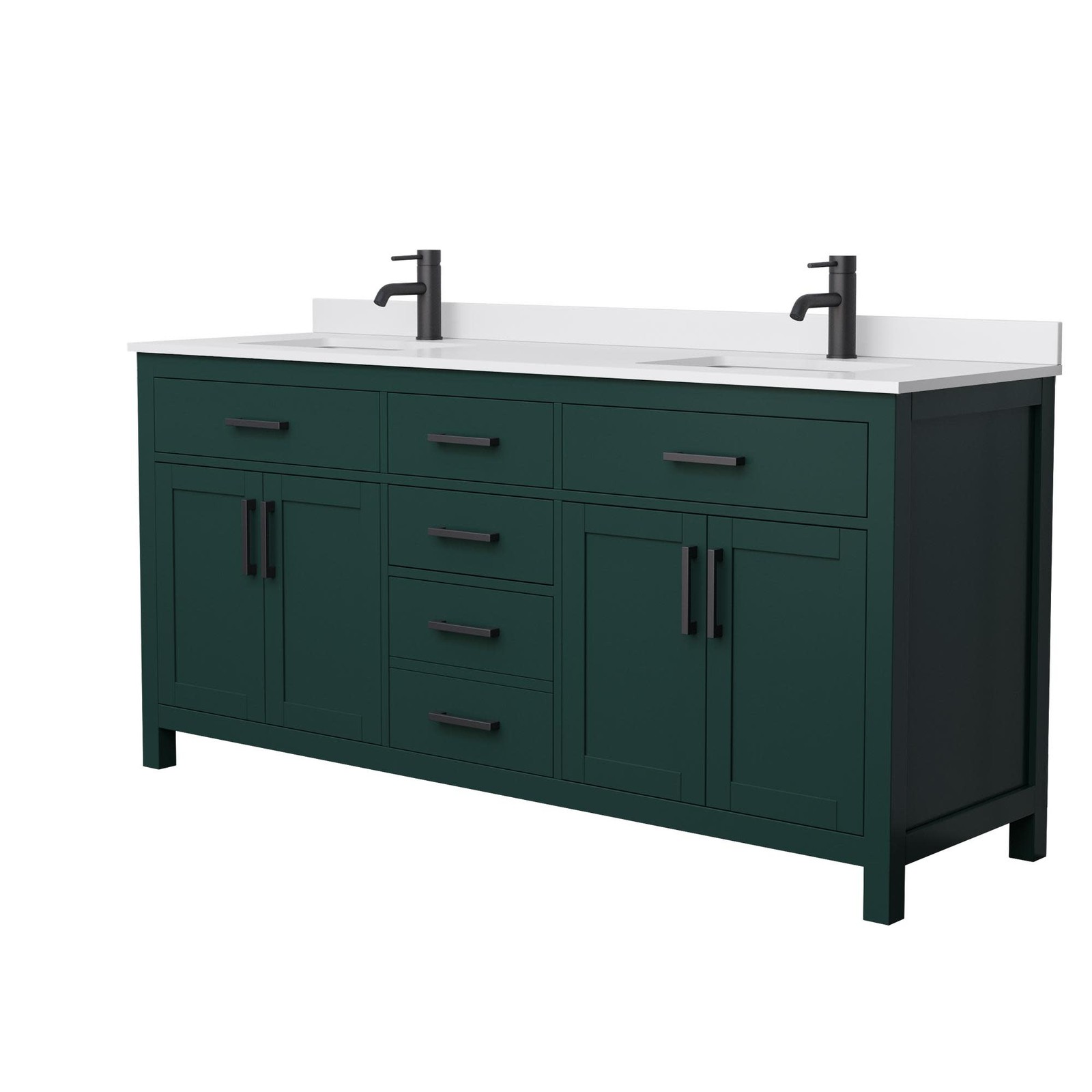 Wyndham Collection WCG242472D-UNSMXX Beckett 72″ – Green / Carrara Cultured