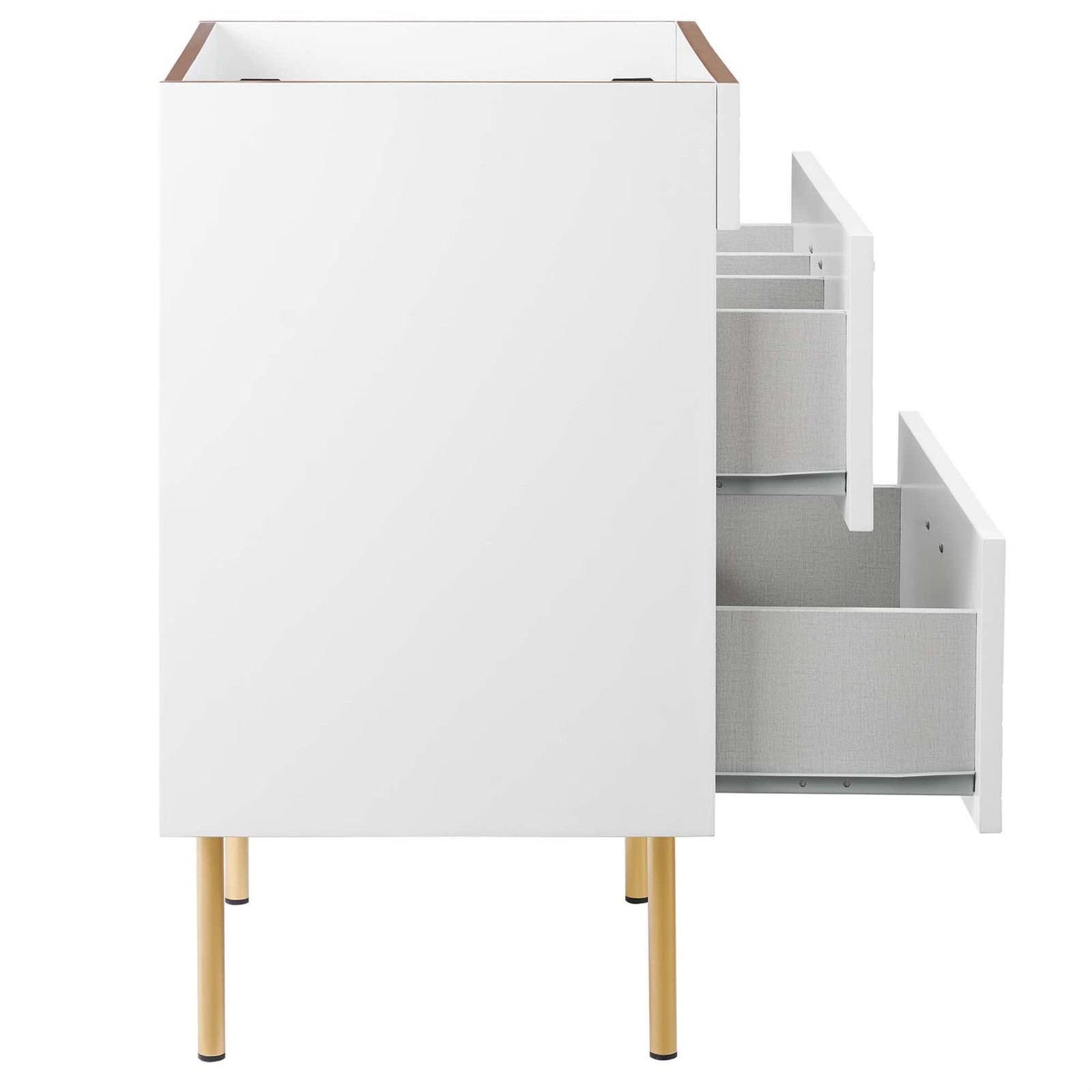 Modway Daybreak 23.5″ Particleboard MDF Wood and Metal Bathroom Vanity in White