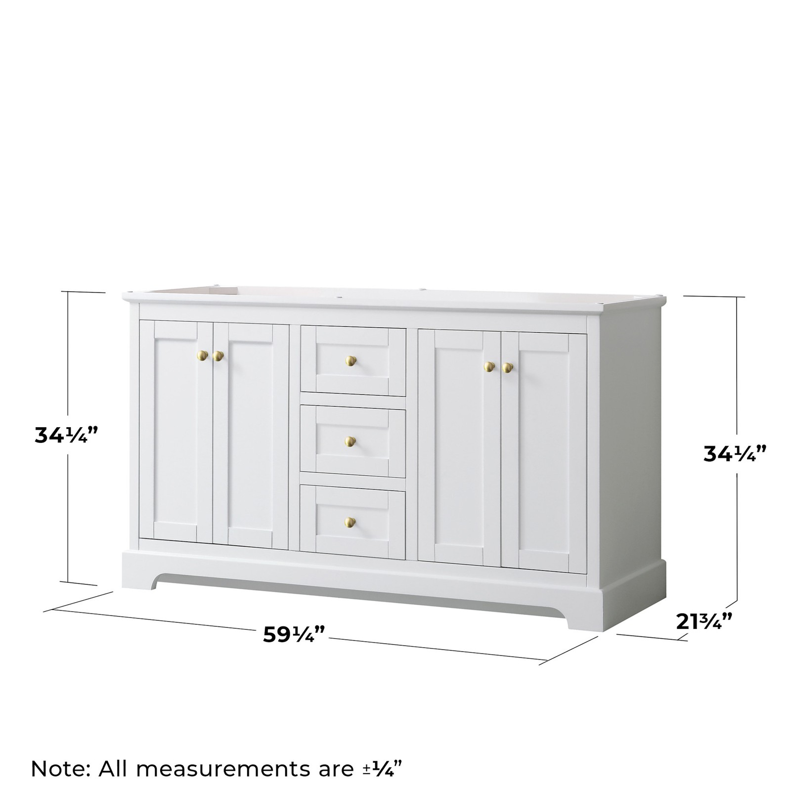 Wyndham Collection WCV232360DCXSXXMXX Avery 60″ Double – White / Polished Chrome