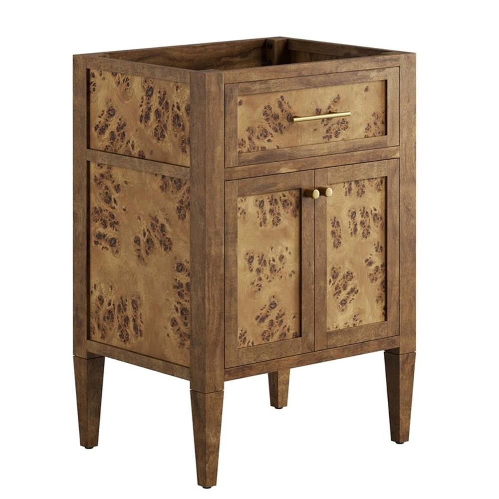 Modway Elysian 24″ Modern Wood Bathroom Vanity in Black and Brown