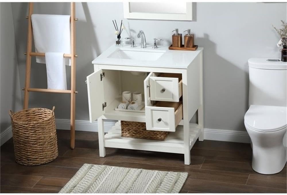 Elegant Lighting – VF16432WH – 32 inch Single Bathroom Vanity in White