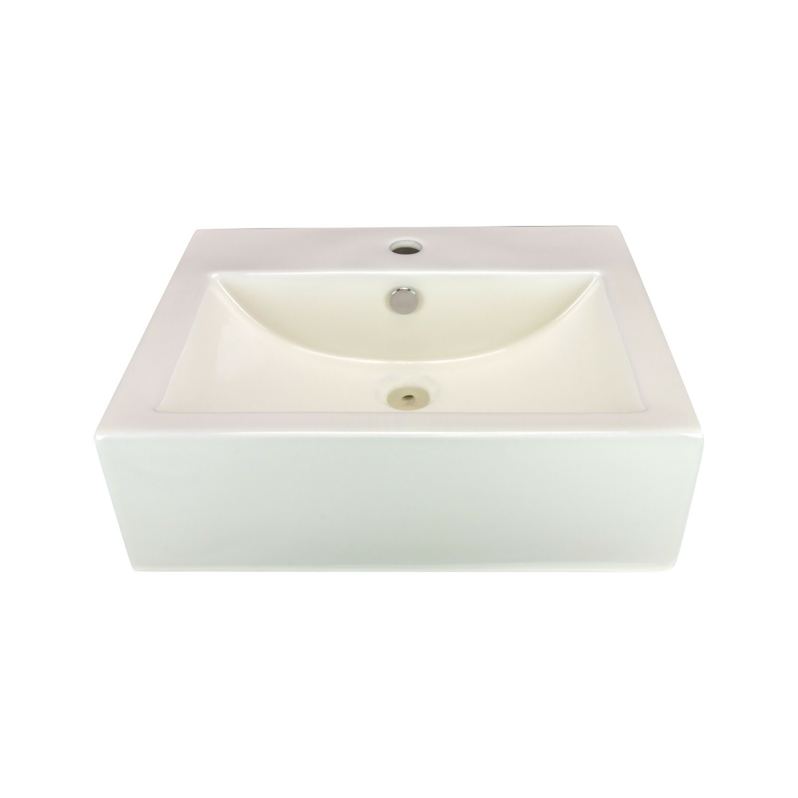 Rok Apron Shaped Vessel Bathroom Vanity Sink 20-1/2″ X 16-3/4″ Ivory Porcelain