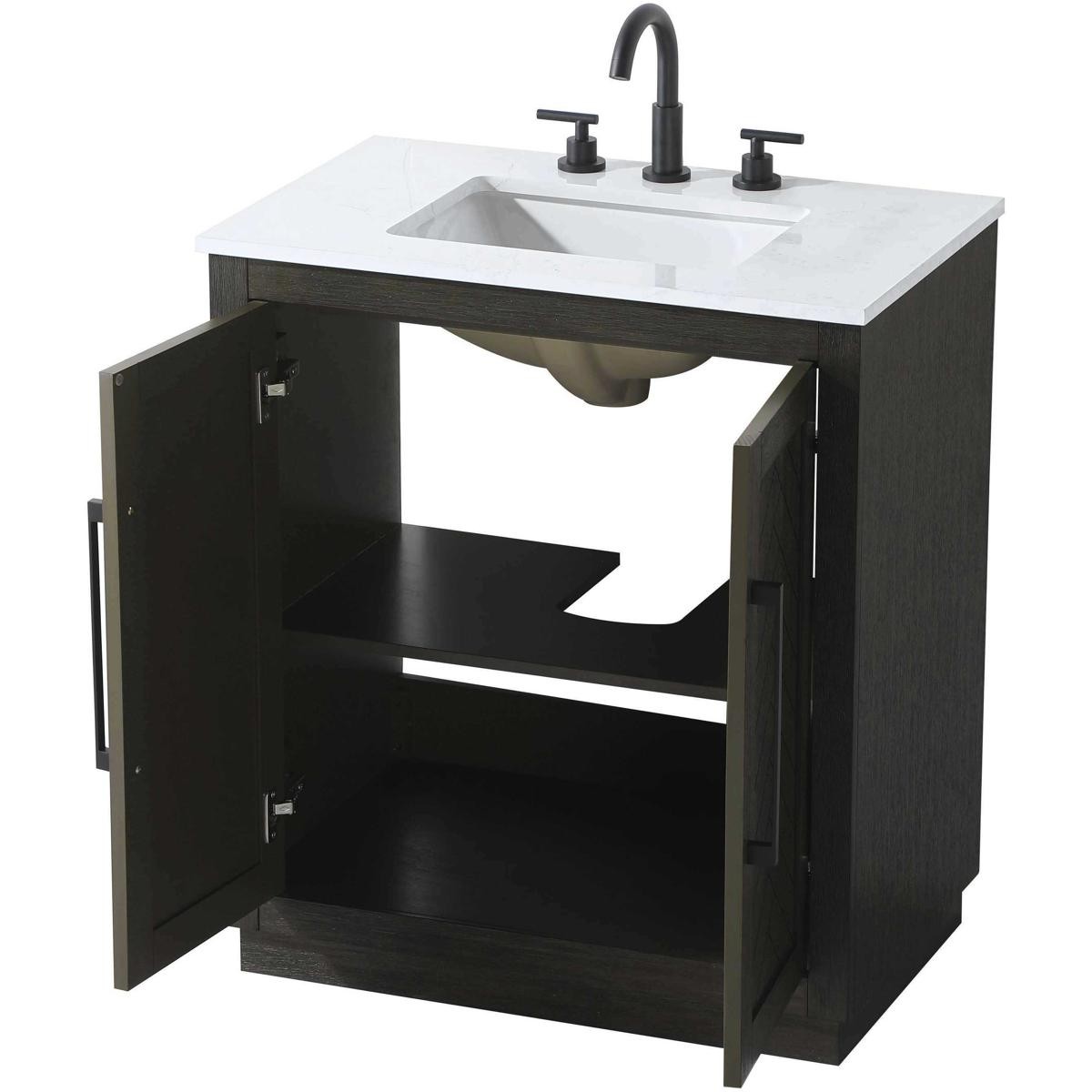 Elegant Lighting VF29030CO Chase Vanity Chocolate Oak