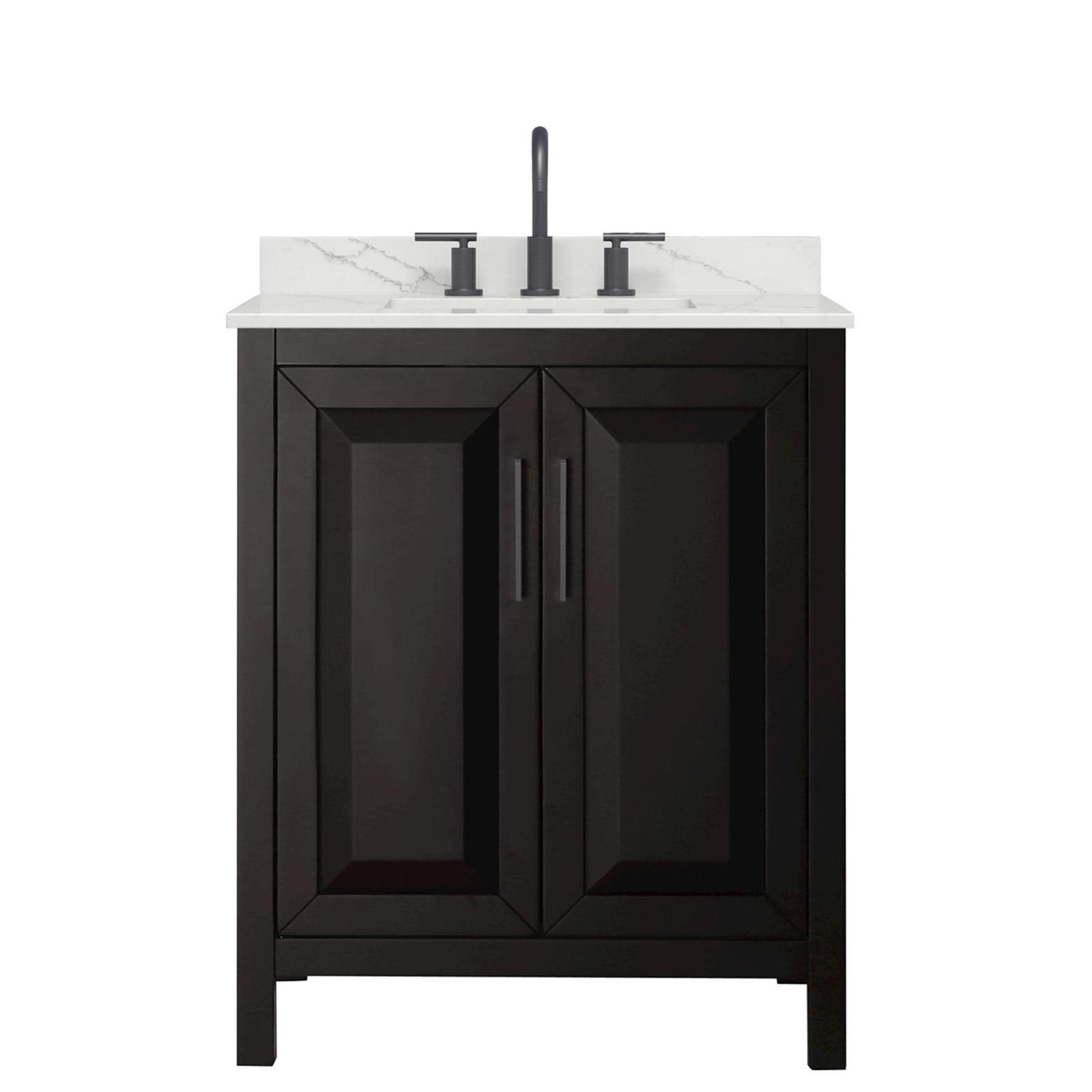 Wyndham Collection WCV252530S-QTZ-US3MXX Daria 30″ – Dark Blue / Giotto Quartz