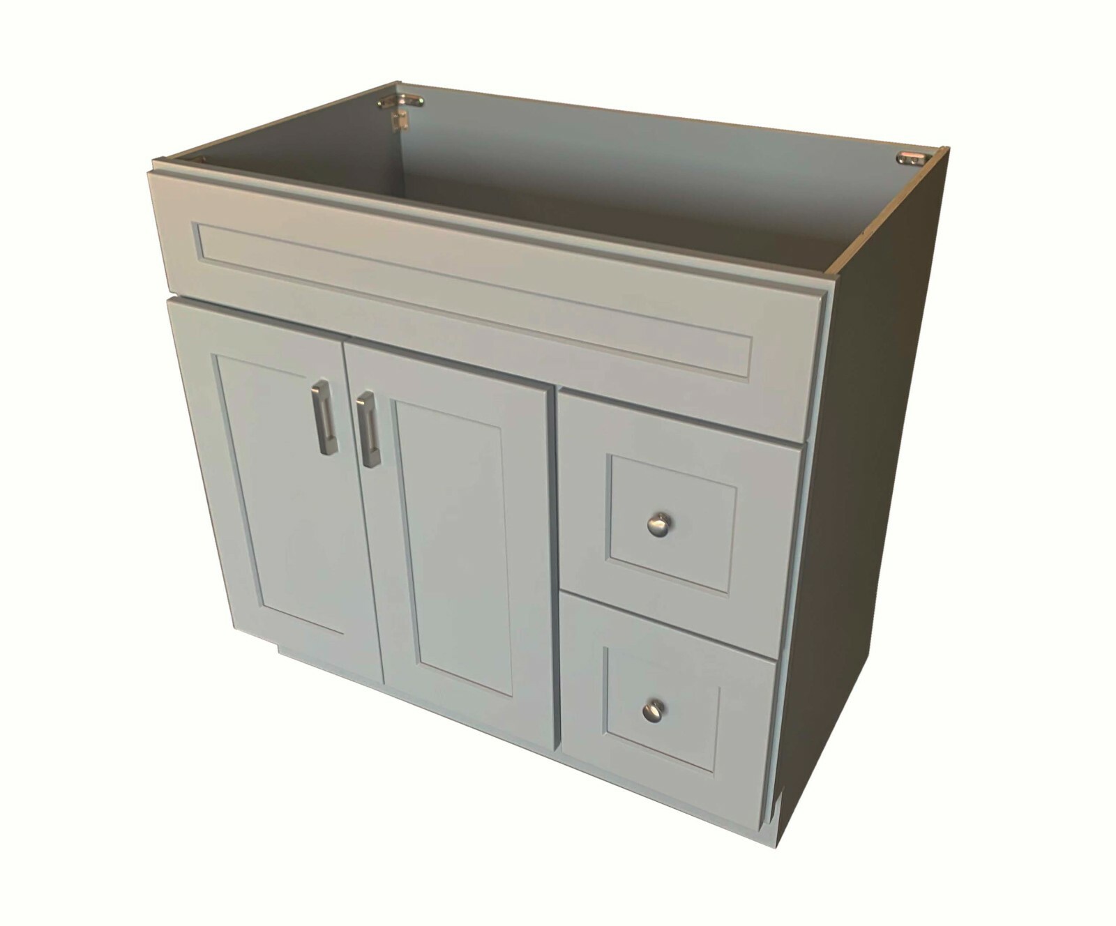 36″ New Light grey Shaker Single-sink Bathroom Vanity Base Cabinet 36″ W x 21″ D