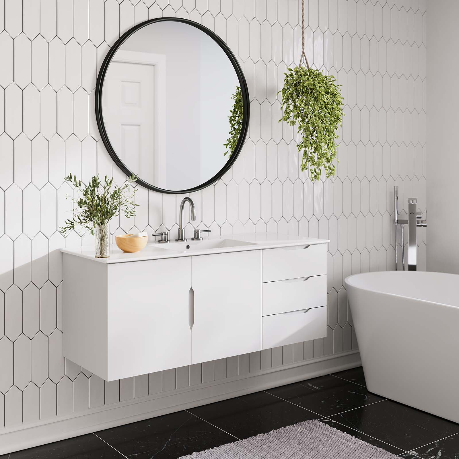 Vitality Double or Single Sink Compatible (Not Included) Bathroom Vanity Cabinet