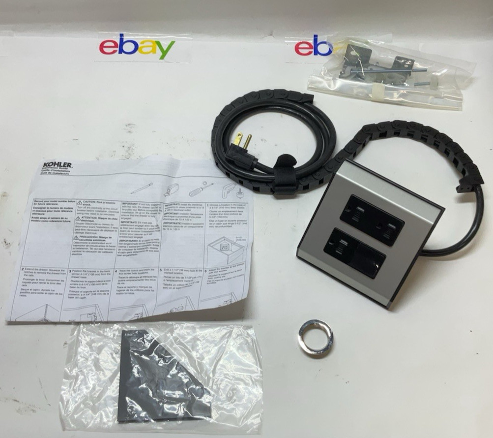 Kohler K-99566-CA3 Electrical Drawer Outlets for Tailored Vanities