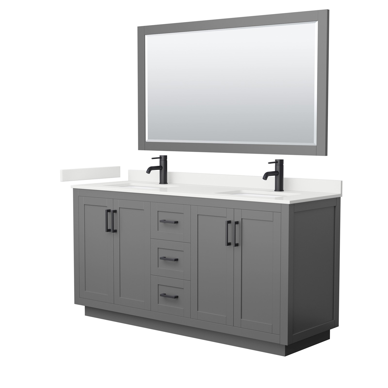 Wyndham Collection WCF292966D-QTZ-UNSM58 Miranda 66″ – Dark Gray / Giotto Quartz